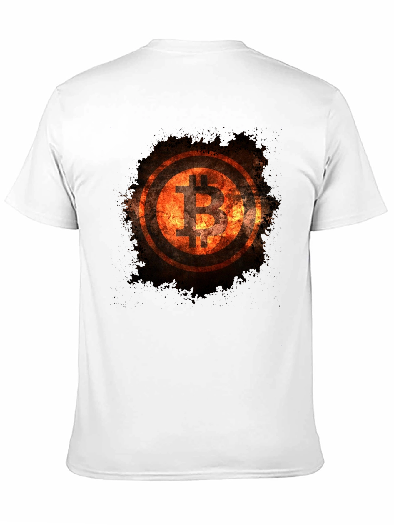 Bitcoin Flame Graphic Black T-Shirt