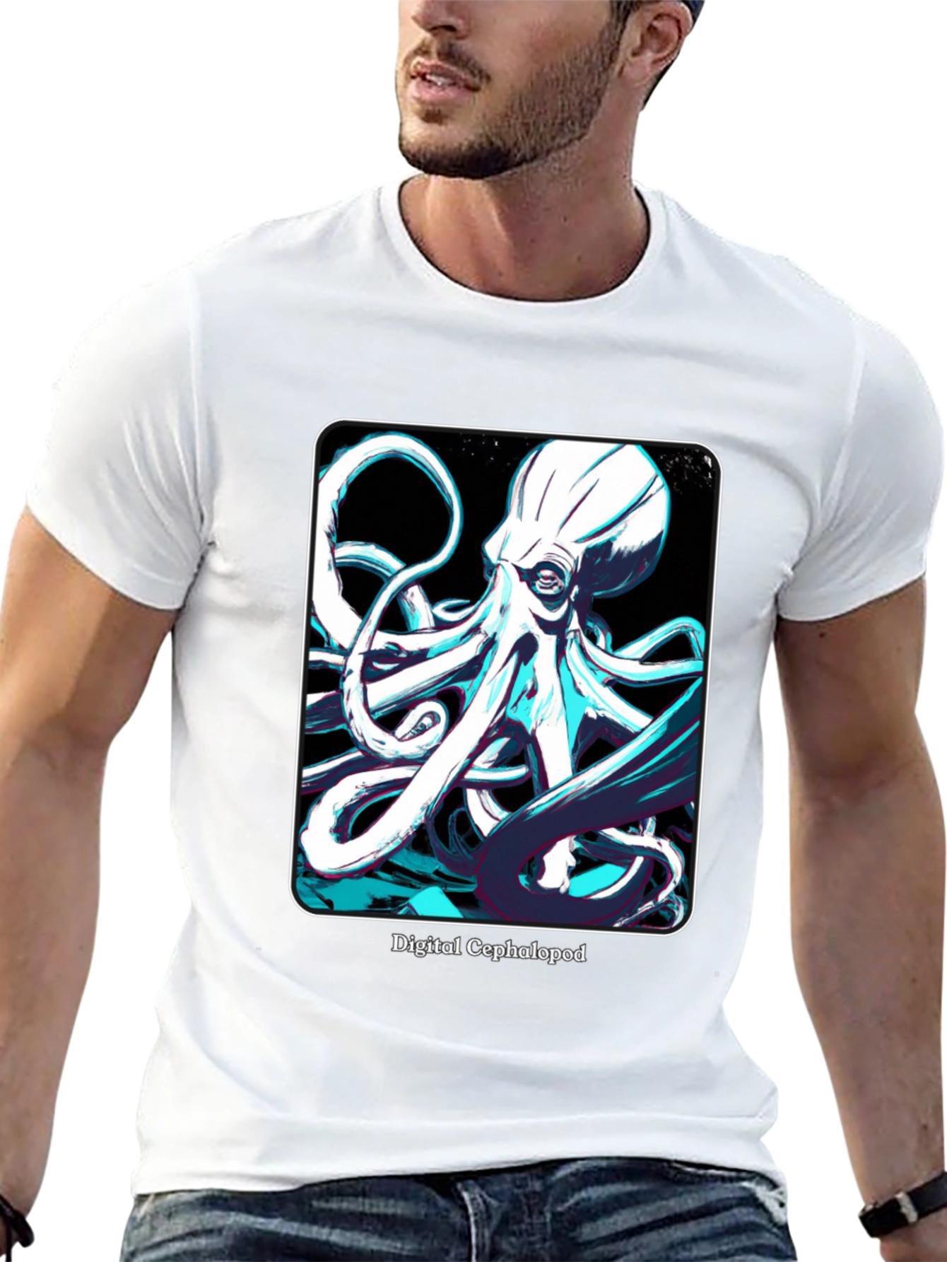 Digital Cephalopod T-Shirt - Kraken Graphic Tee