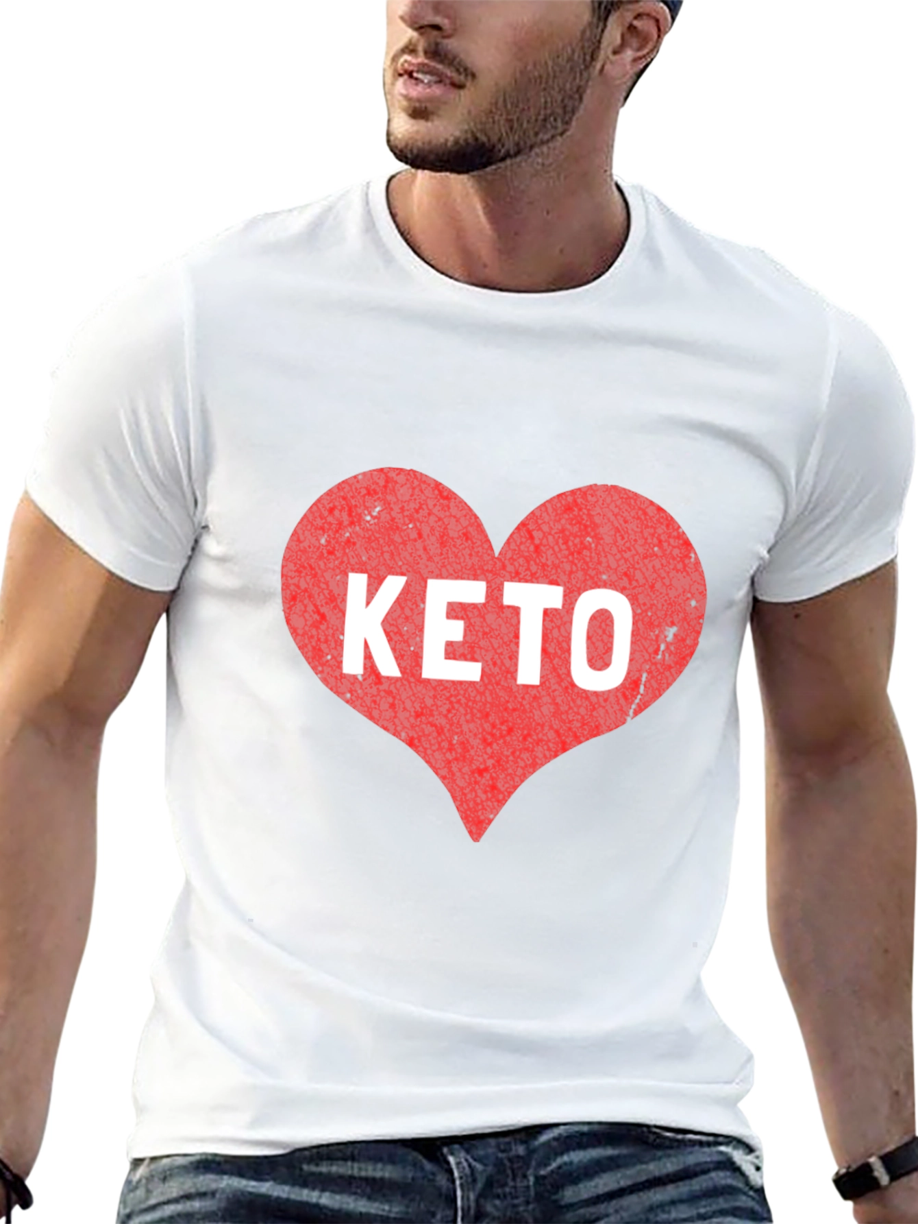 Keto Heart T-Shirt - Stylish Low Carb Diet Apparel