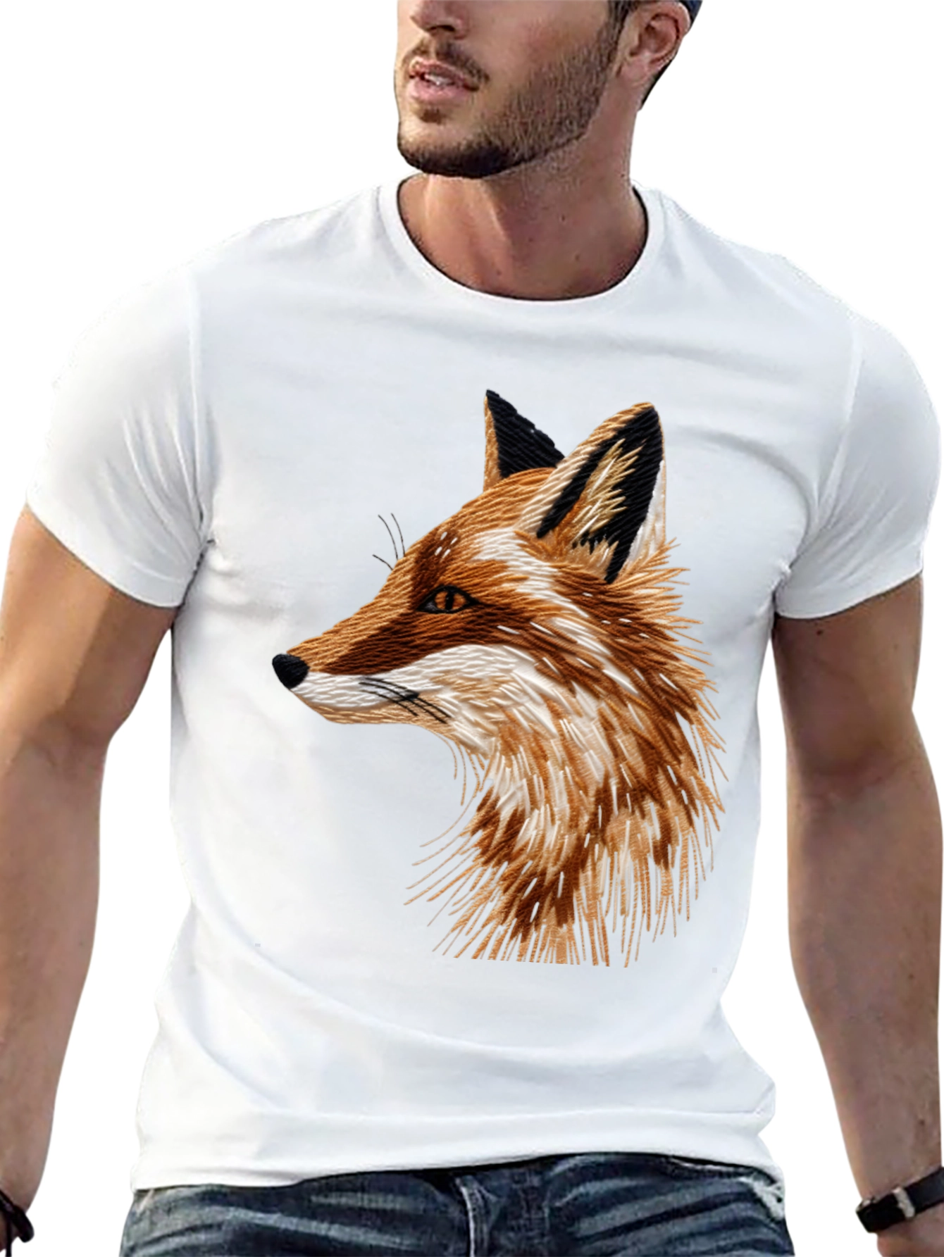 Fox Graphic Black T-Shirt - Mens Fashion Tee