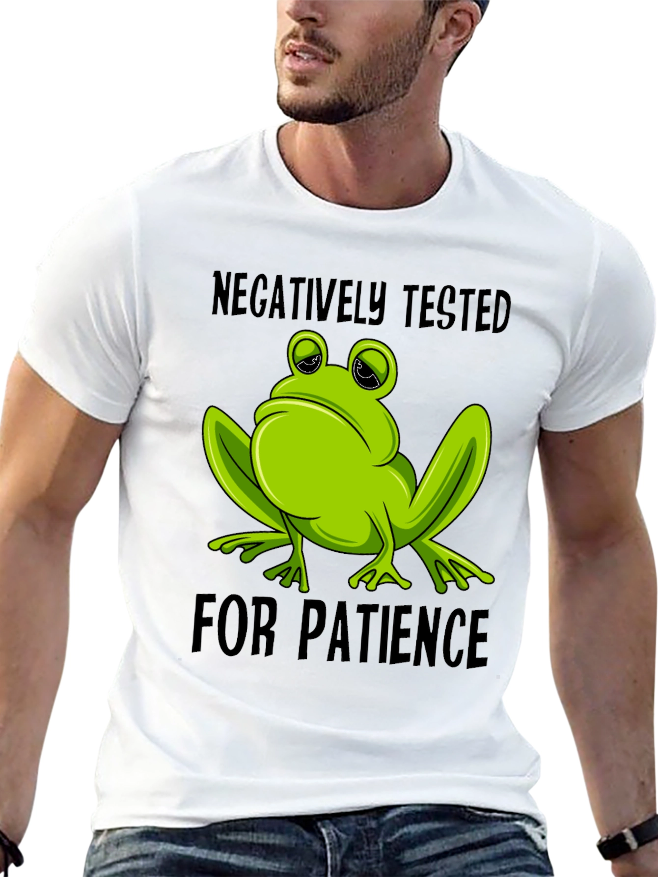 Negatively Tested Frog T-Shirt - Funny Novelty Tee