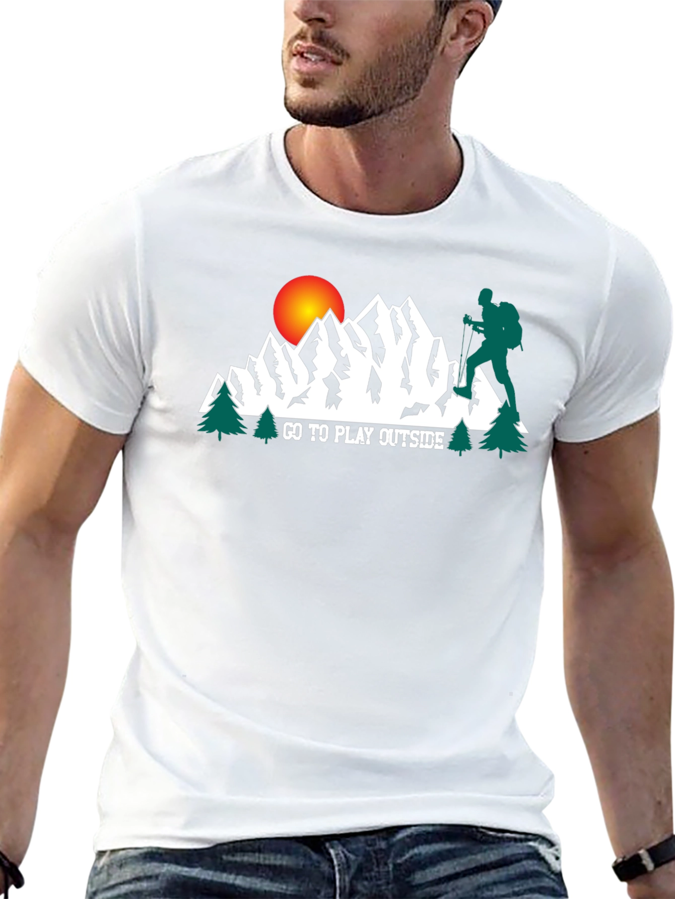 Go Play Outside Graphic Tee - Mountain Adventure Shirt