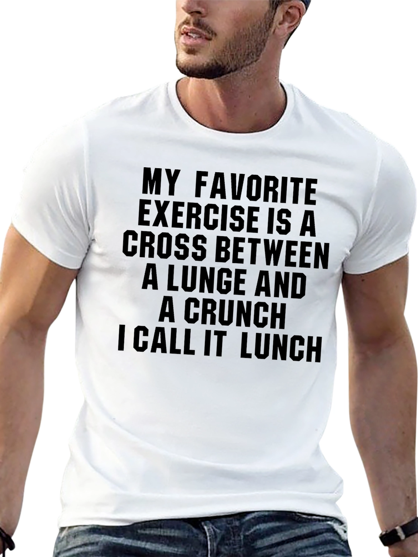 Funny Exercise Lunch T-Shirt - Gym Workout Tee