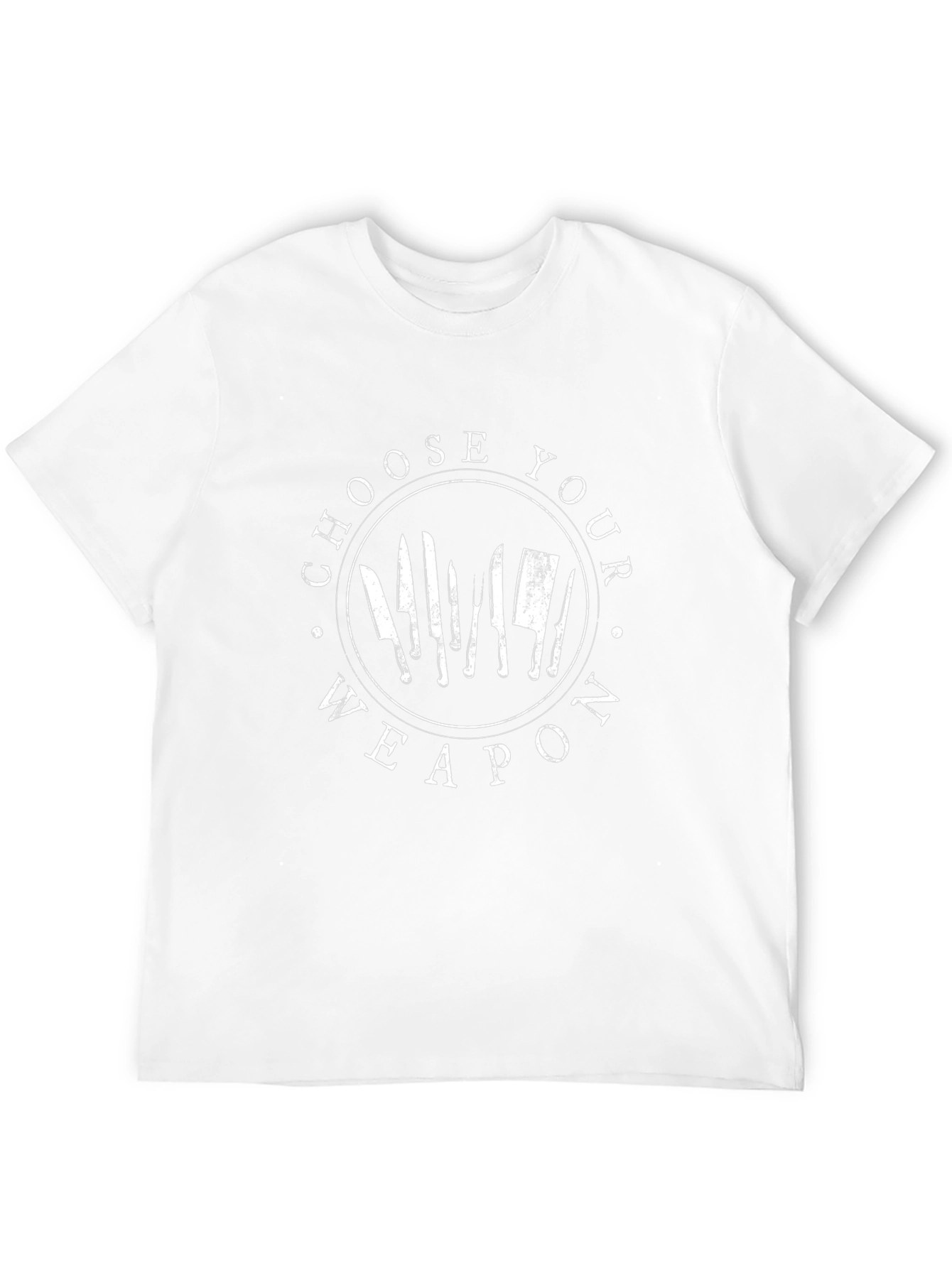 Choose Your Weapon Chef T-Shirt - Culinary Knife Design