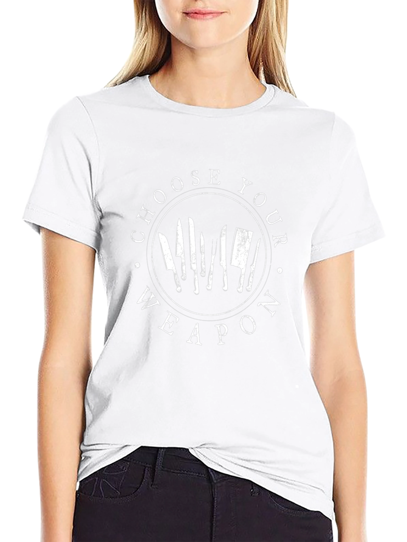 Choose Your Weapon Chef T-Shirt - Culinary Knife Design