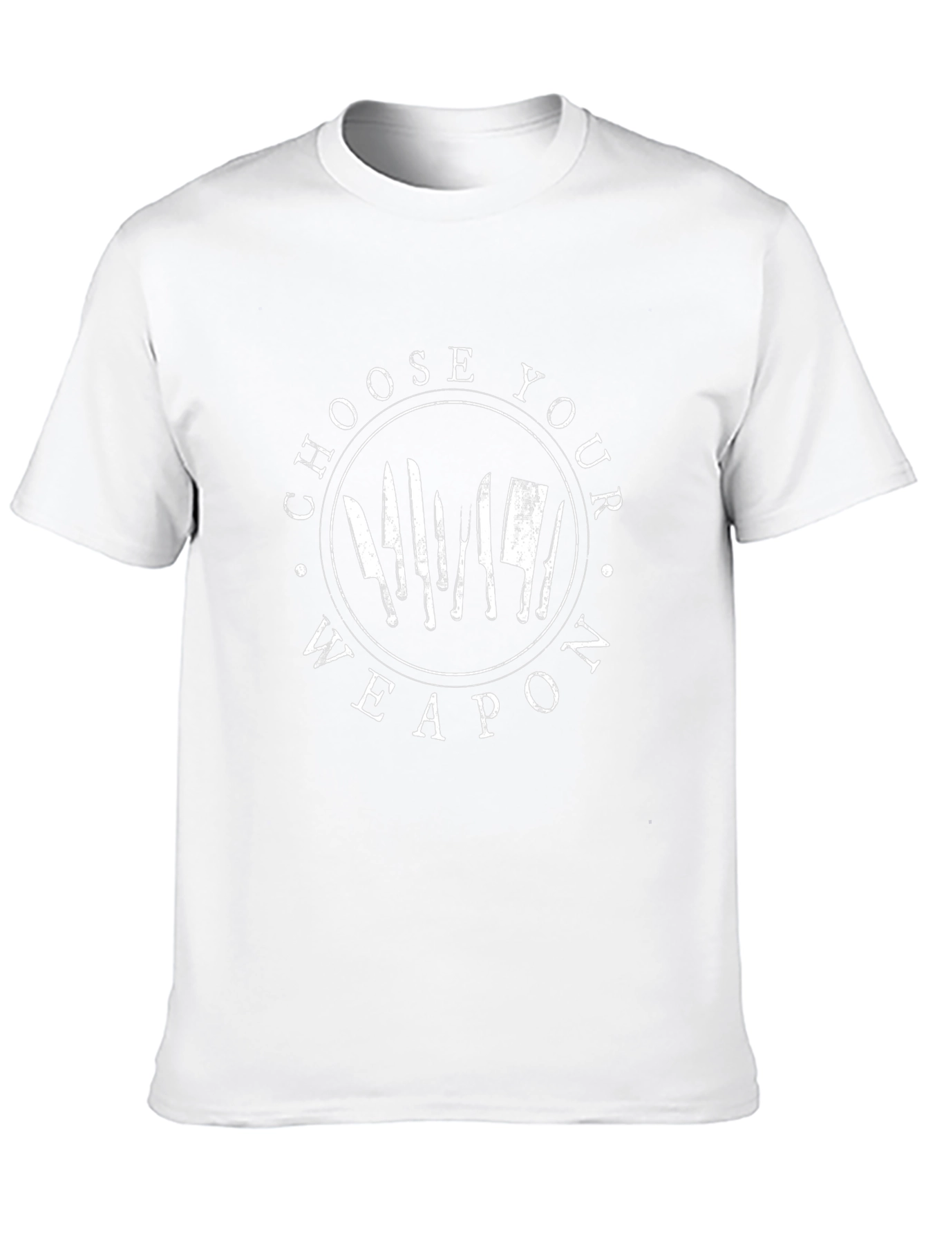 Choose Your Weapon Chef T-Shirt - Culinary Knife Design