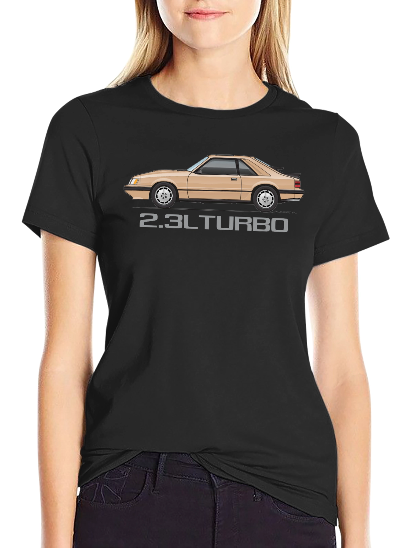2.3L Turbo Mustang T-Shirt - Black Automotive Enthusiast