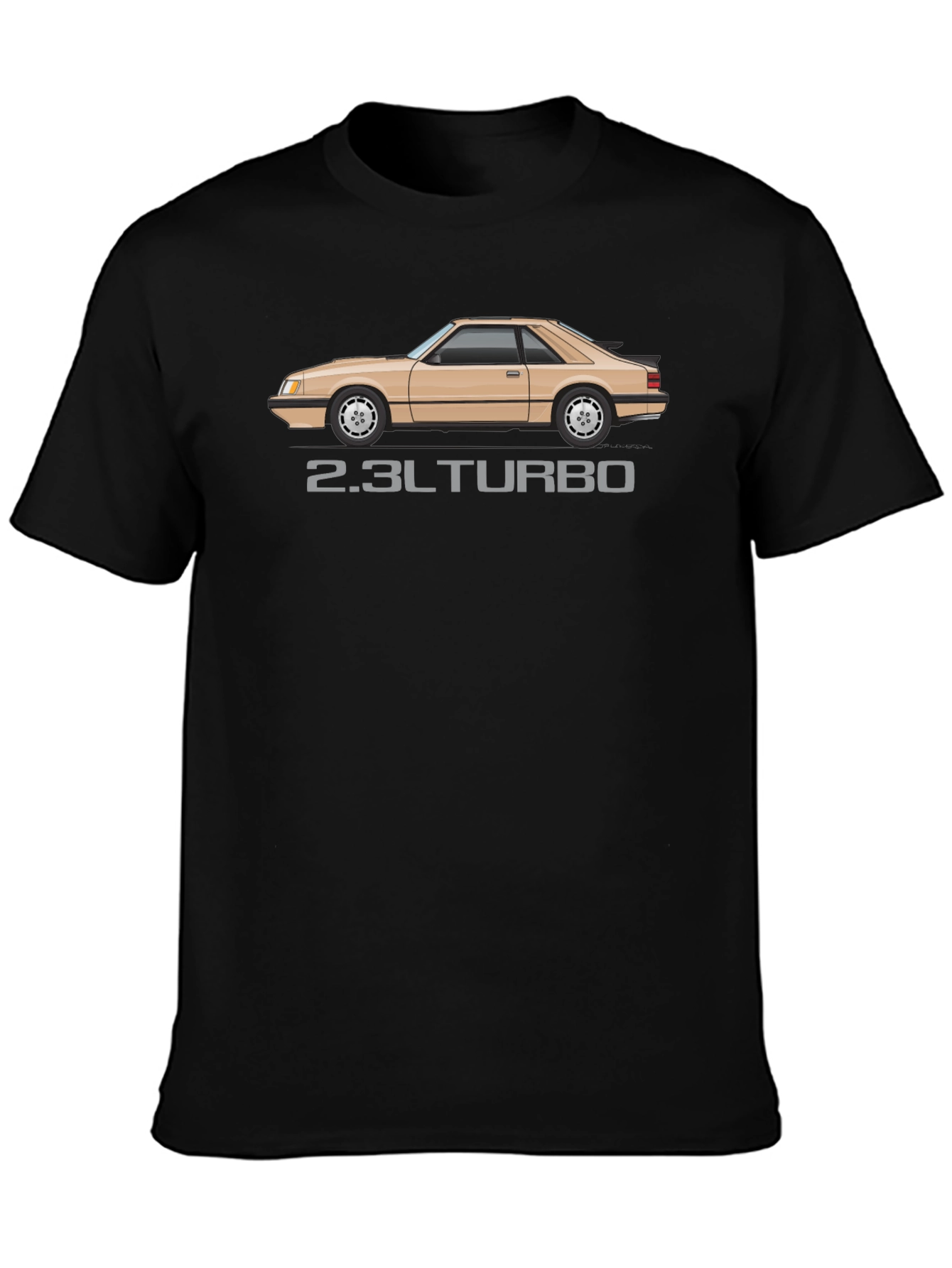 2.3L Turbo Mustang T-Shirt - Black Automotive Enthusiast