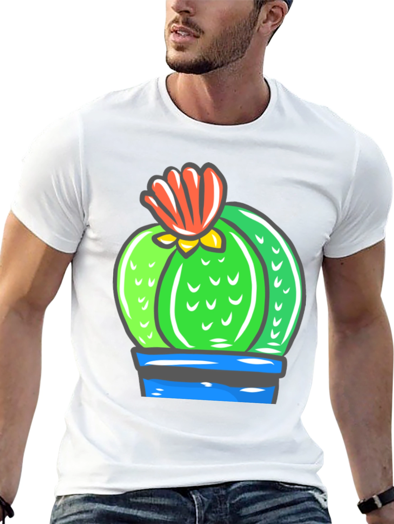 Cactus Bloom Graphic Tee - Cool Desert Style