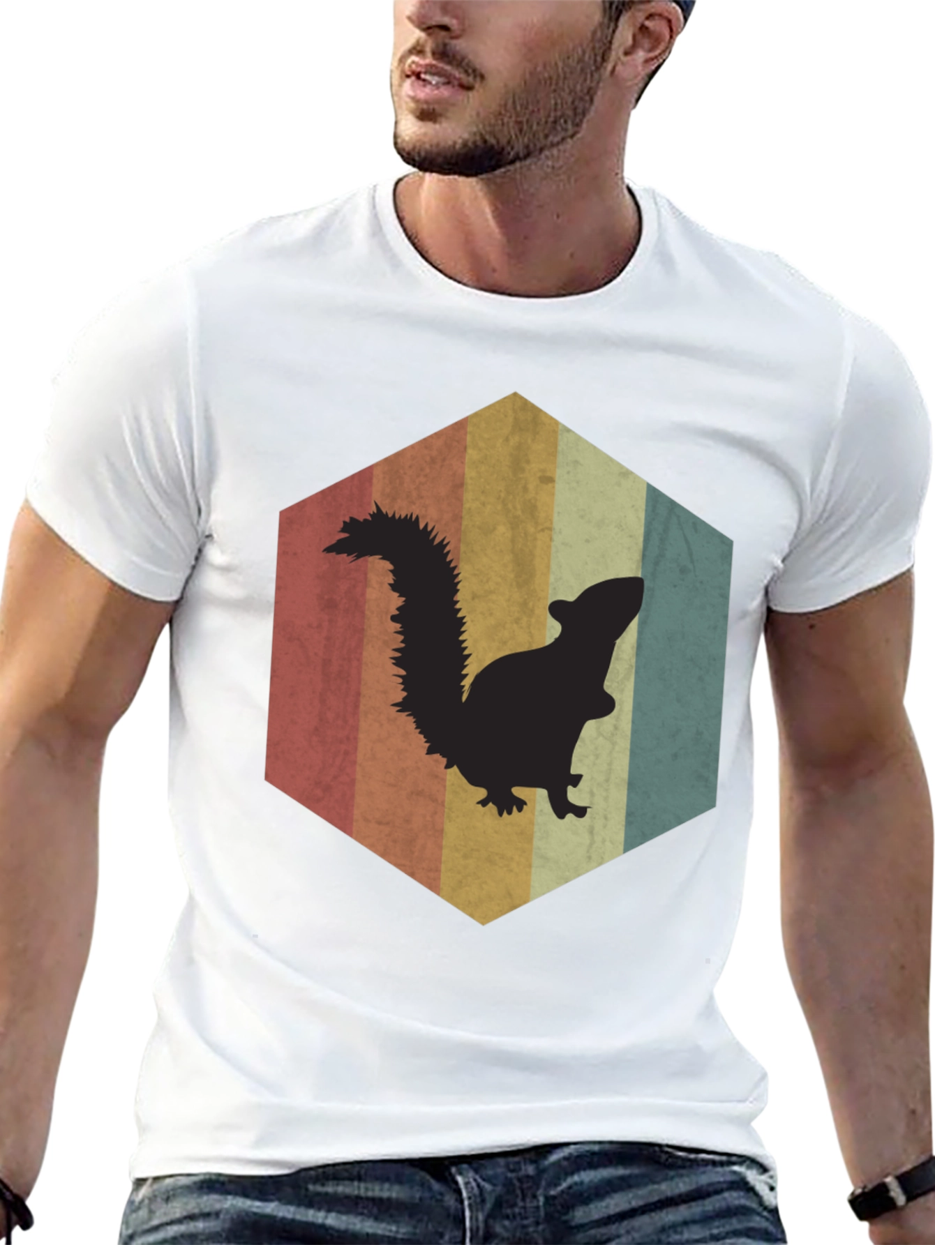 Retro Squirrel Graphic Tee - Soft Cotton Blend