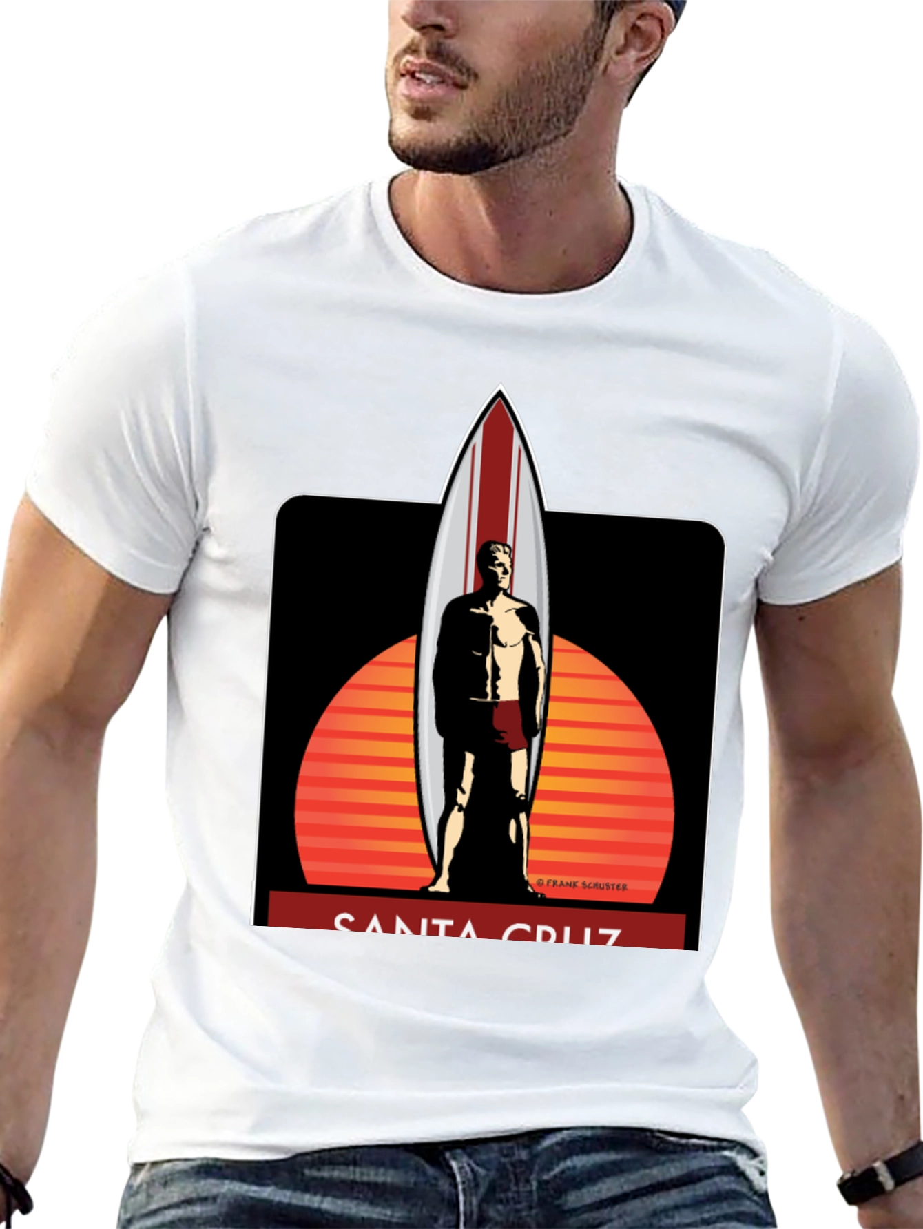 Santa Cruz Surfboard Graphic T-Shirt