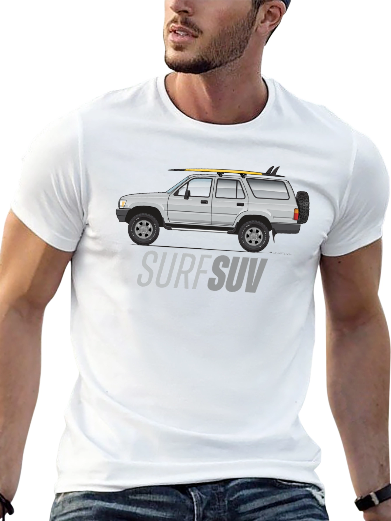 Surf SUV Graphic T-Shirt - Black