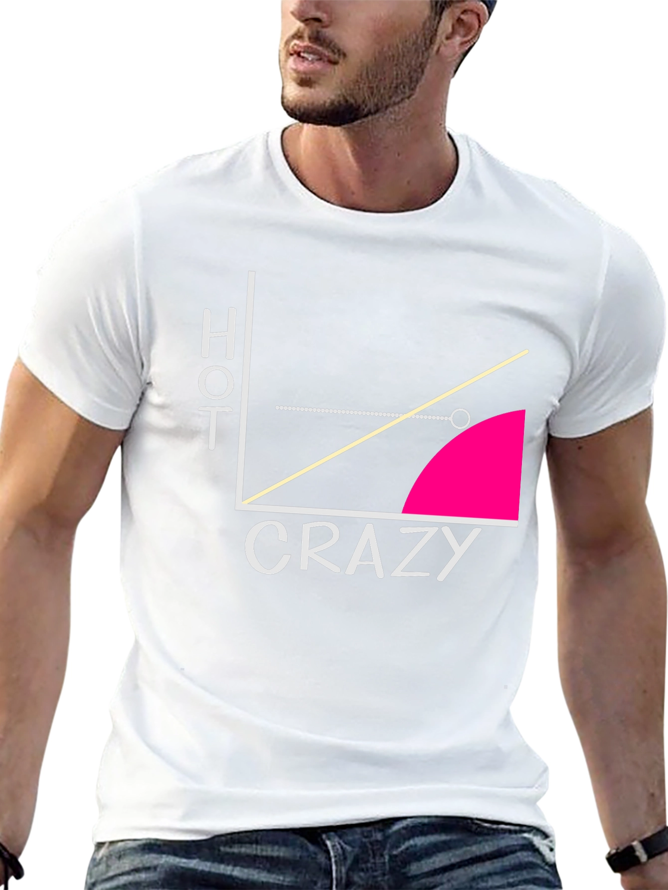 Hot Crazy Graph T-Shirt - Funny Mens Tee