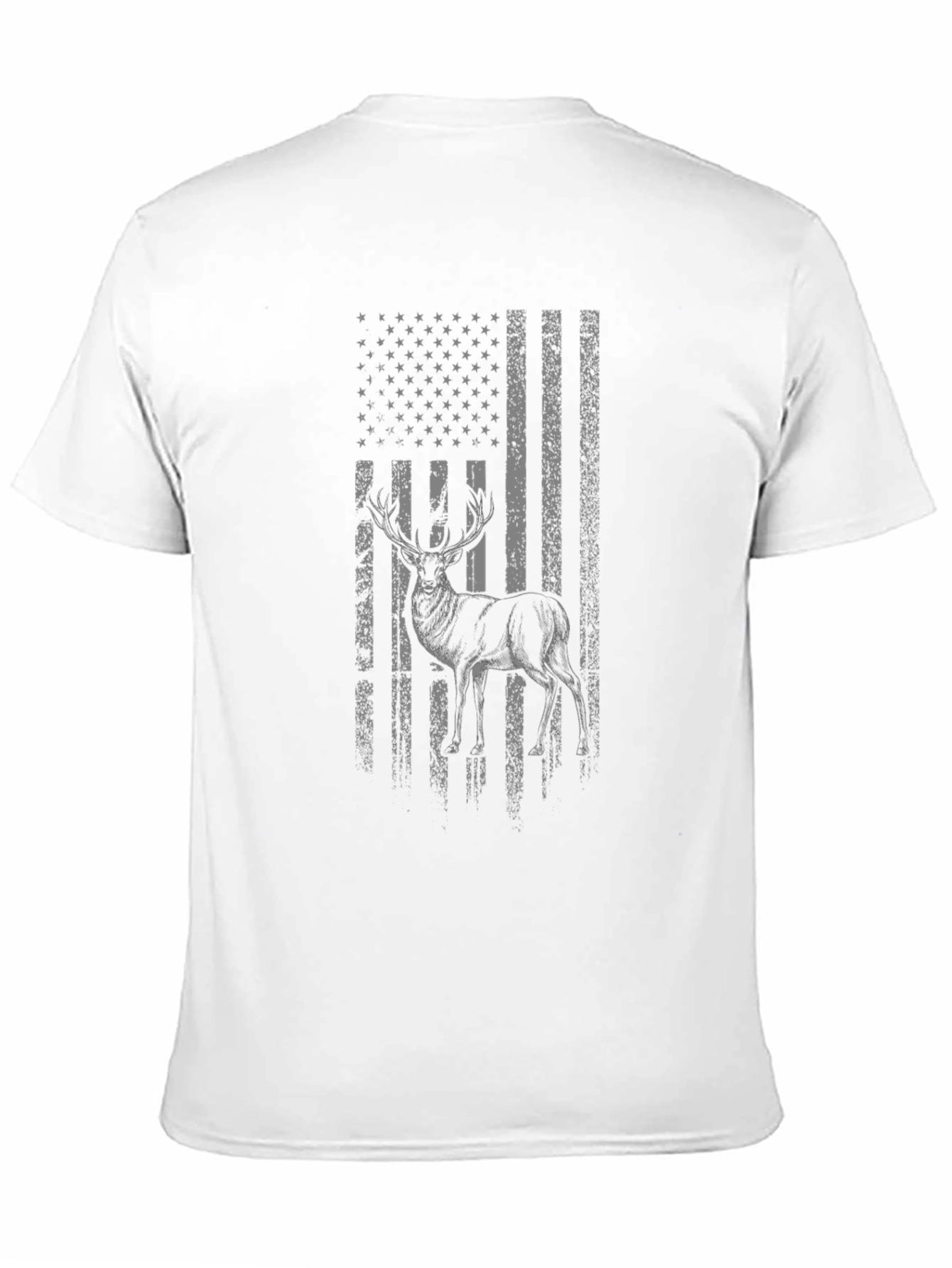 Deer Flag Graphic Tee - Patriotic Hunting Shirt