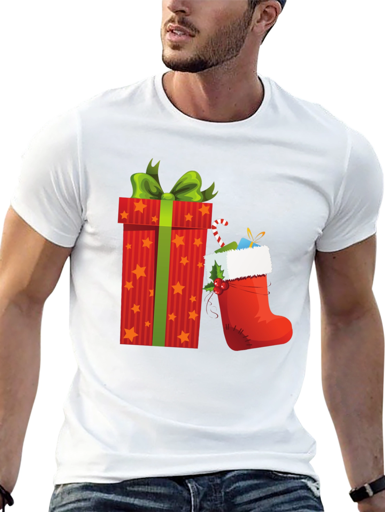 Festive Christmas Gift and Stocking T-Shirt