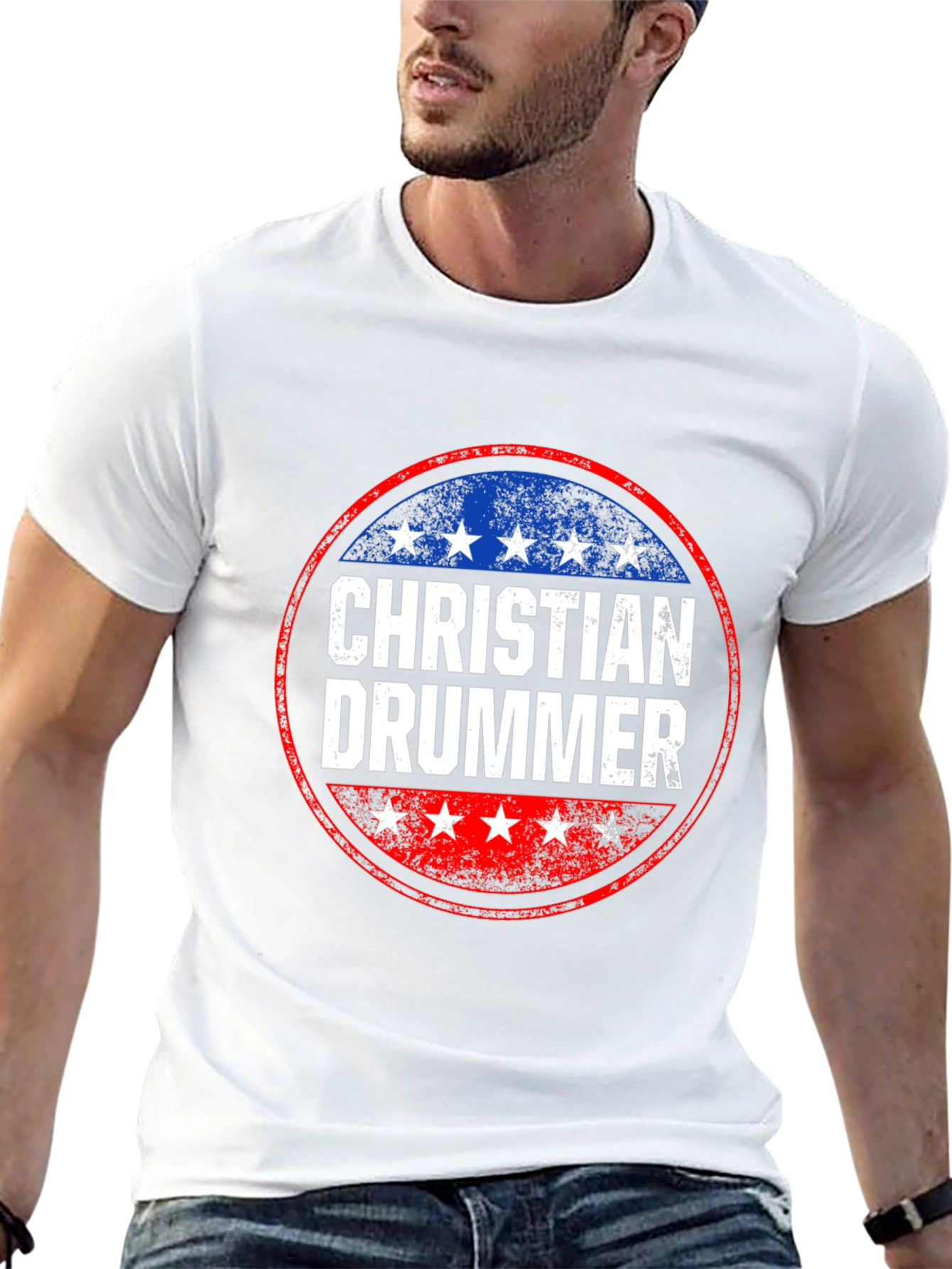 Christian Drummer Graphic T-Shirt