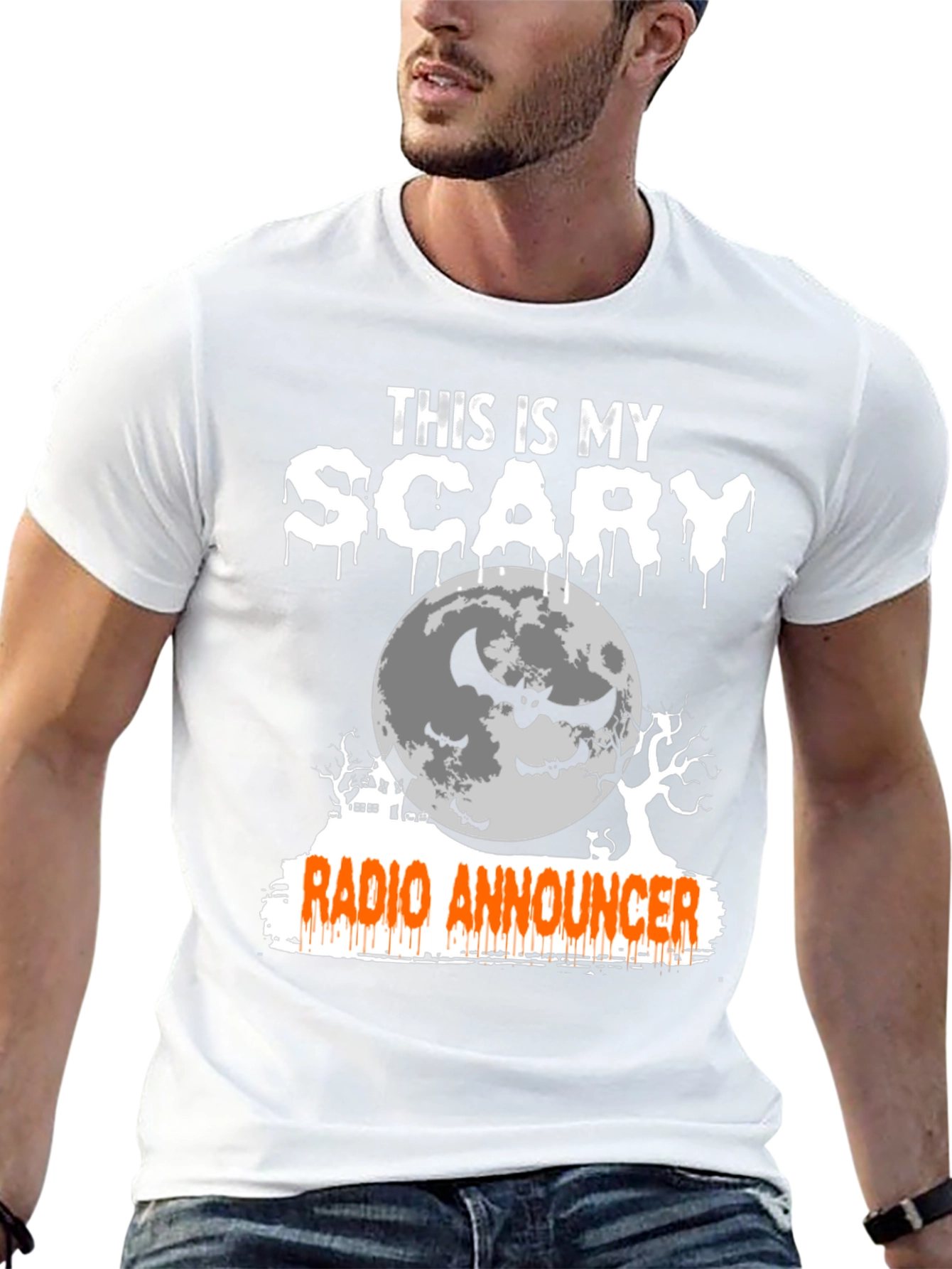 Scary Radio Announcer Halloween T-Shirt