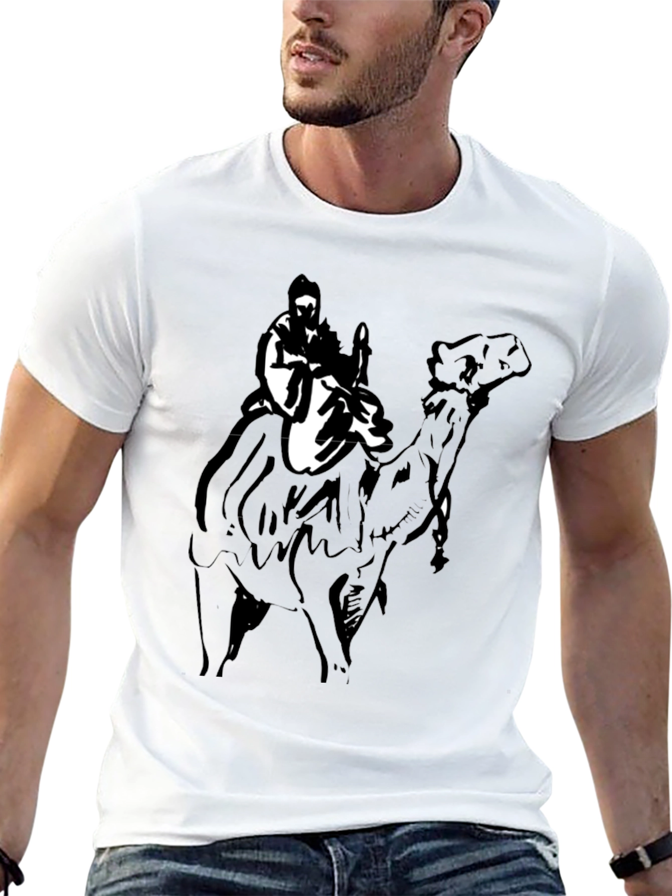 Camel Rider Graphic Tee - Mens Black T-Shirt