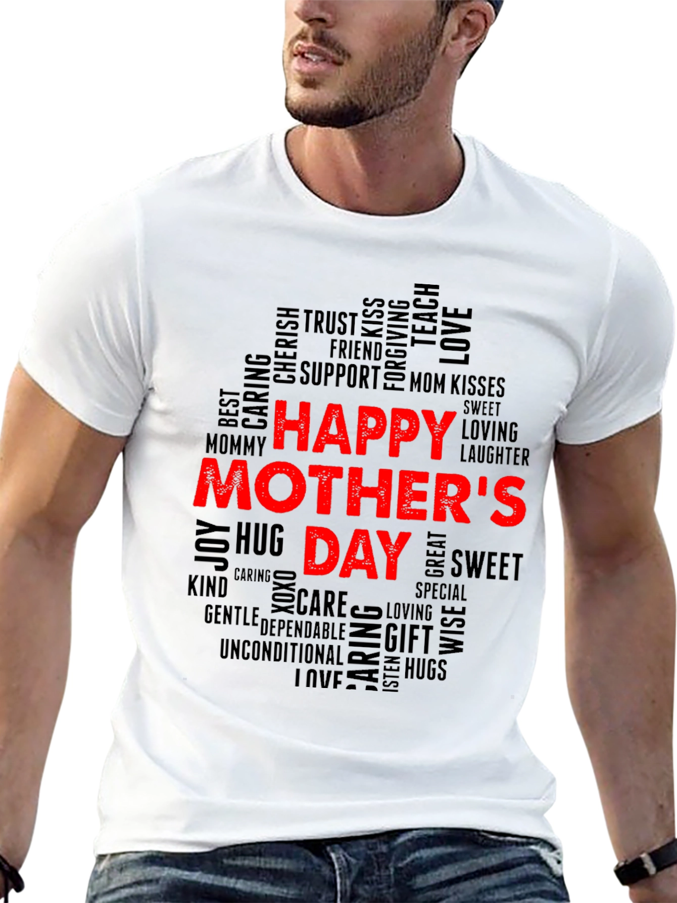 Happy Mothers Day Word Art T-Shirt