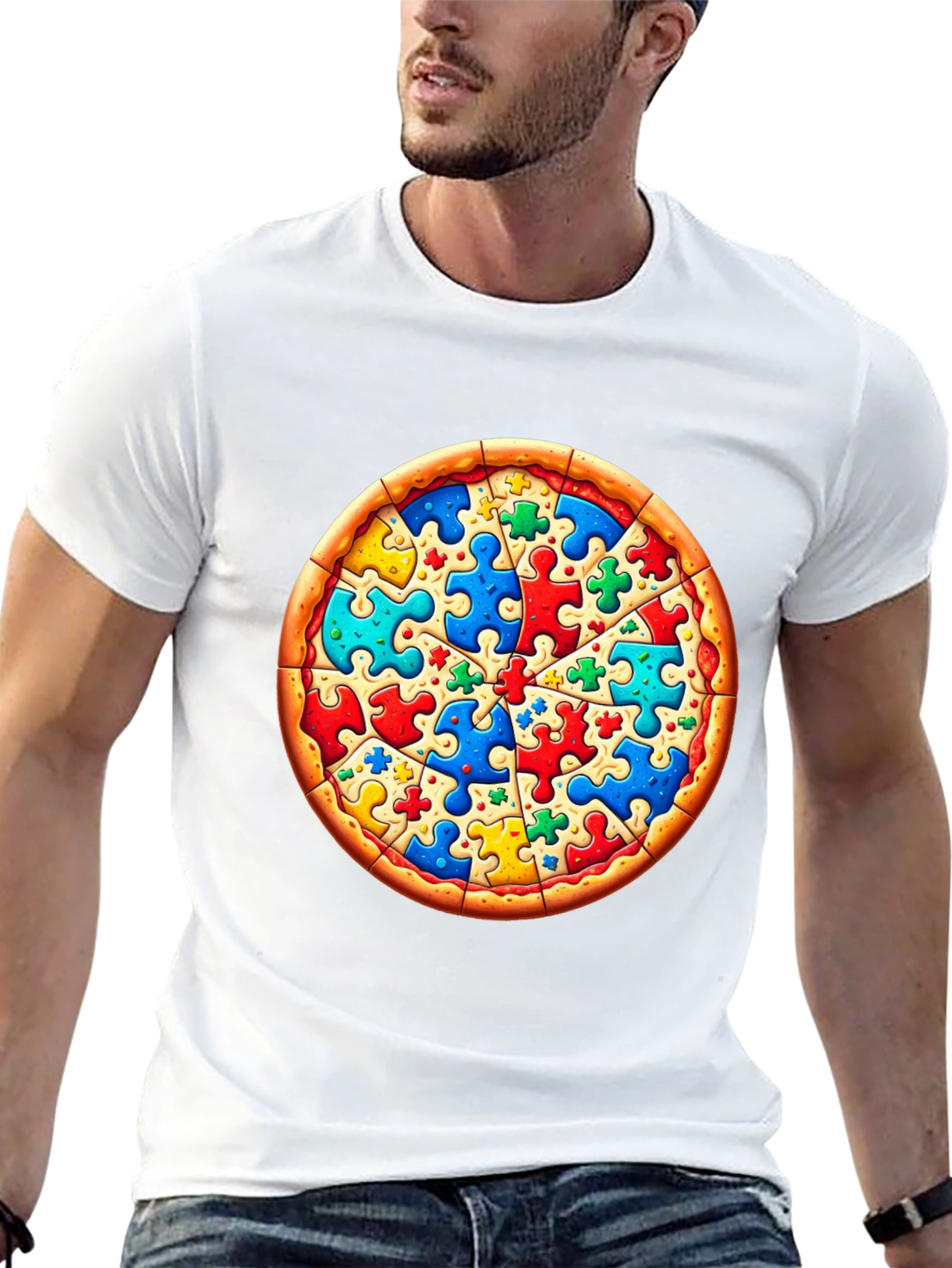 Puzzle Pizza T-Shirt - Autism Awareness Tee