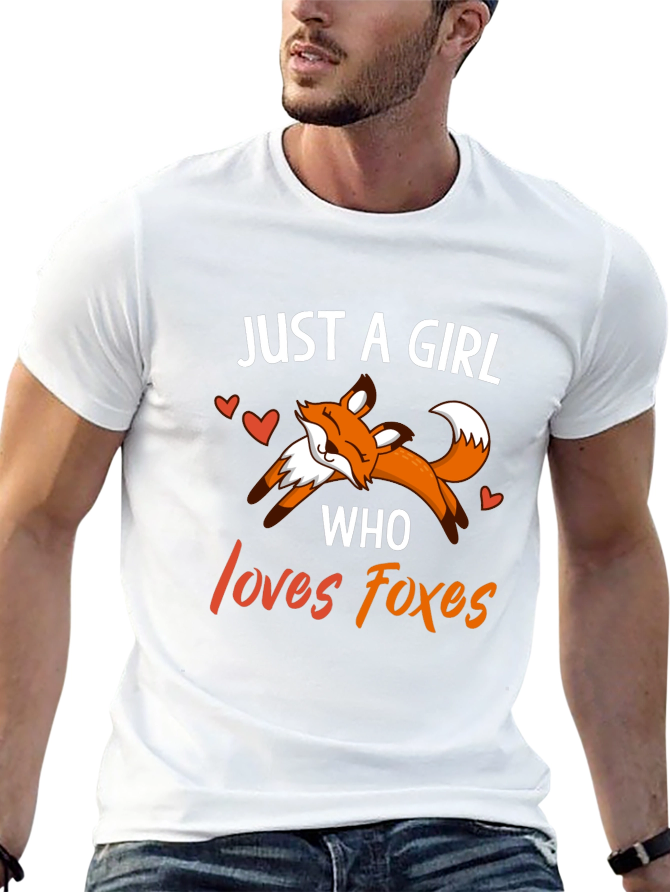 Just A Girl Who Loves Foxes Graphic Tee Shirt