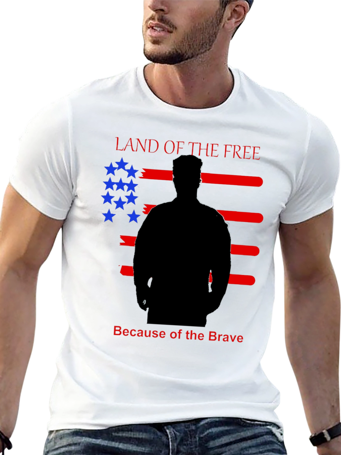 Land of the Free T-Shirt - Patriotic Design
