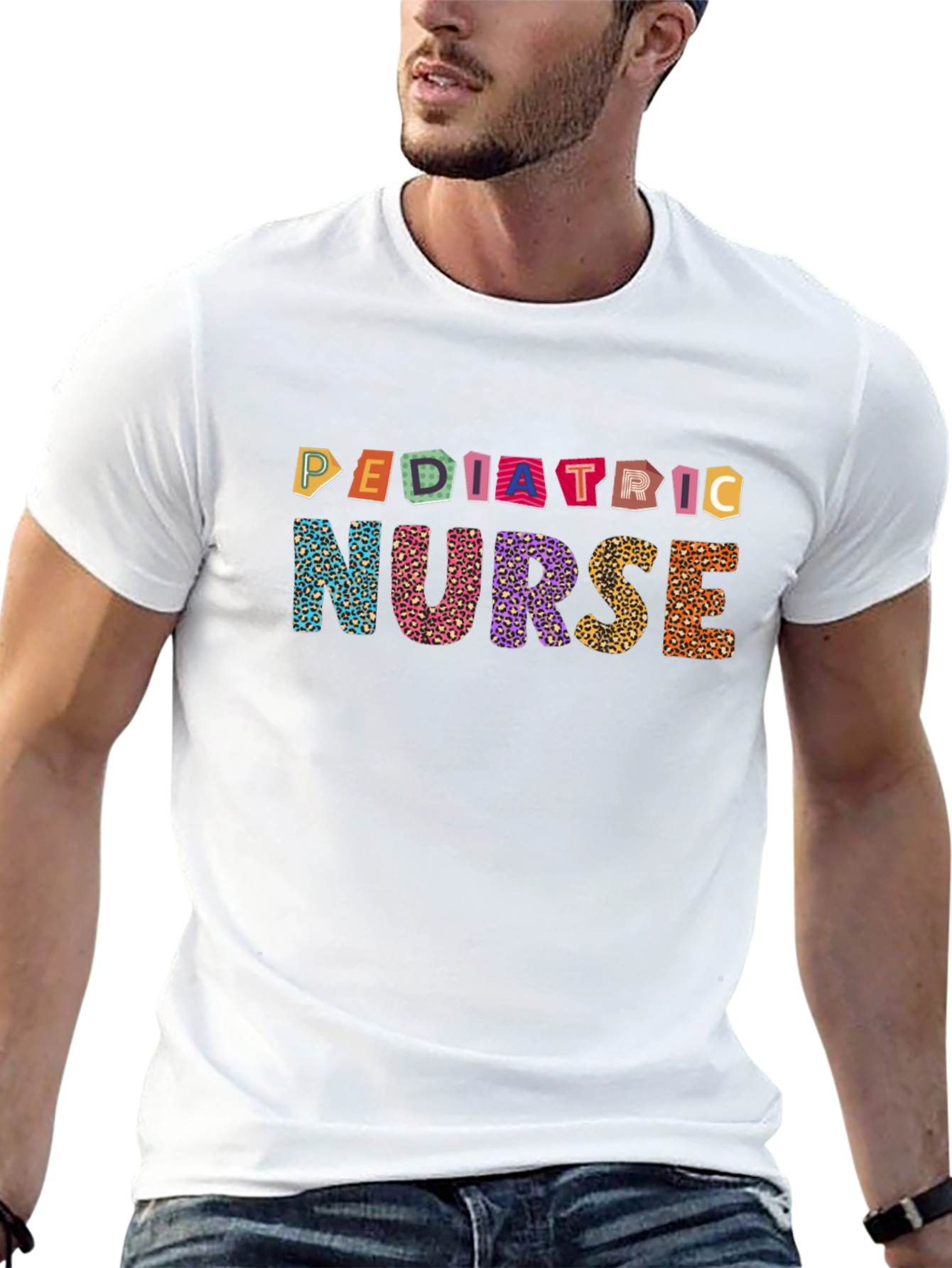 Pediatric Nurse Leopard Print T-Shirt