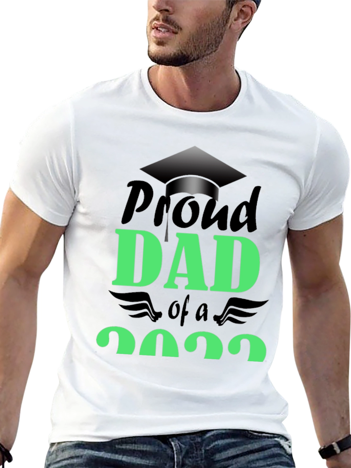Proud Dad of a 2022 Graduate Black T-Shirt