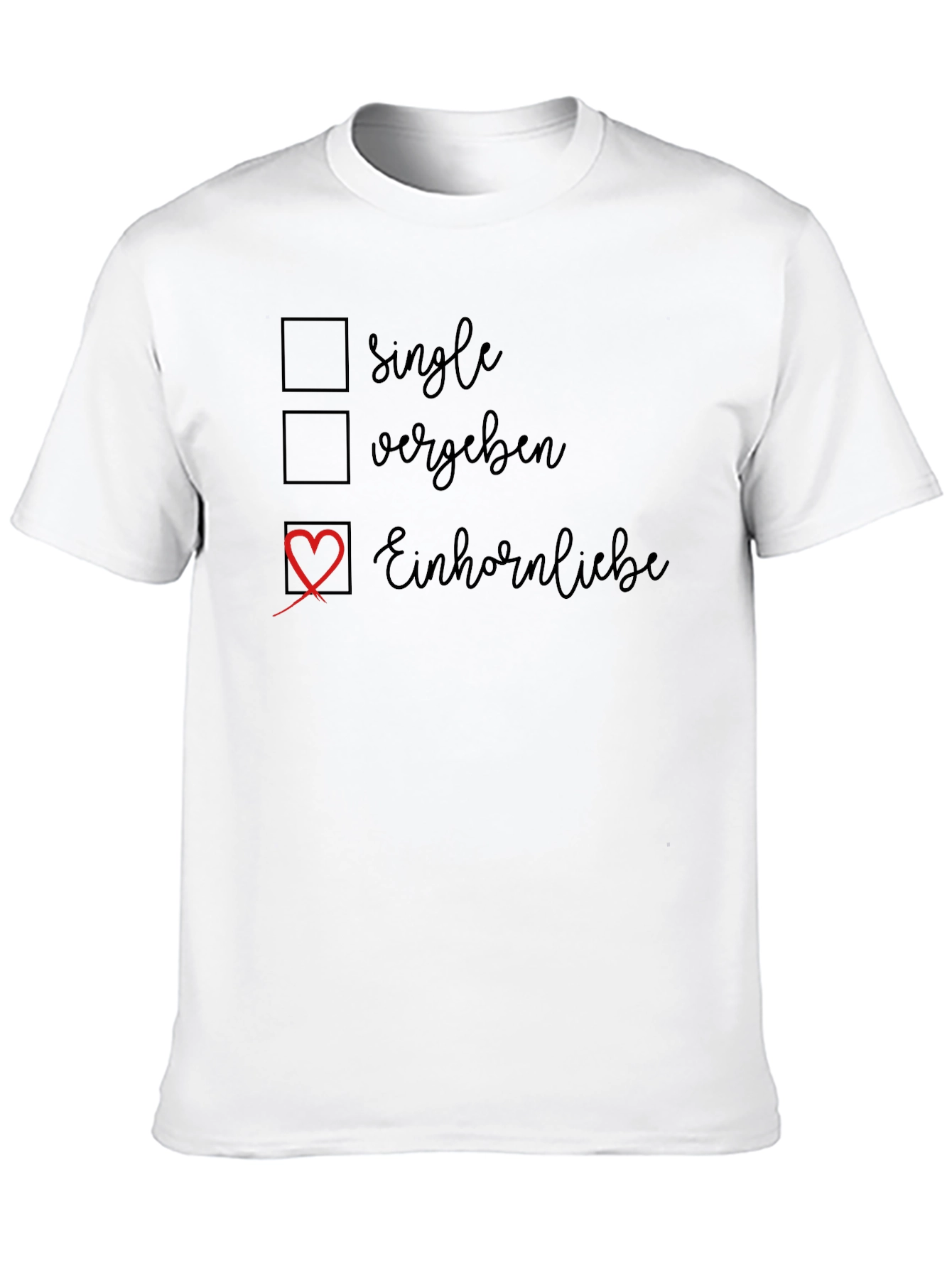 Einhornliebe Graphic Tee - Novelty Checkbox T-Shirt