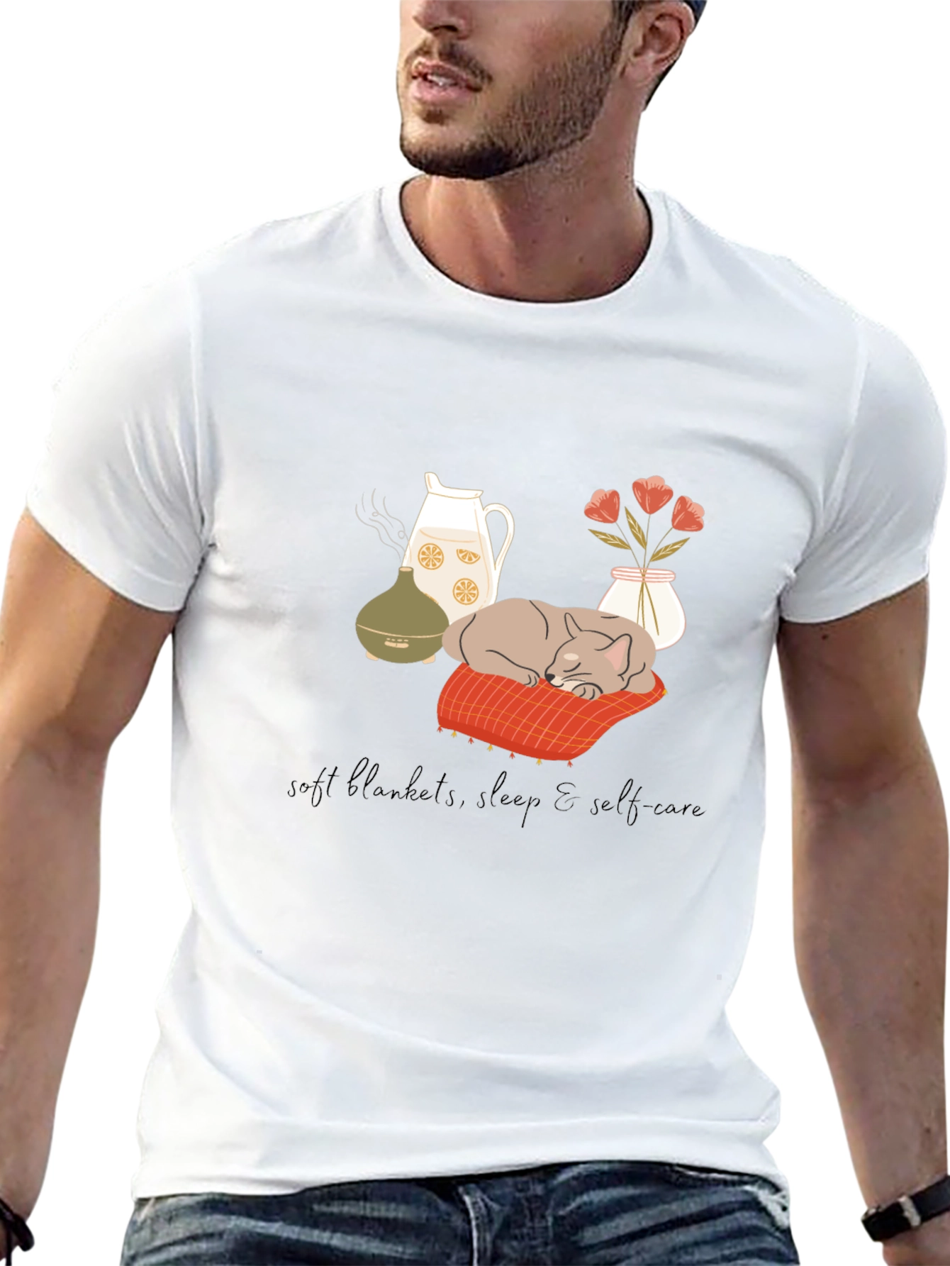 Cozy Cat Self-Care T-Shirt