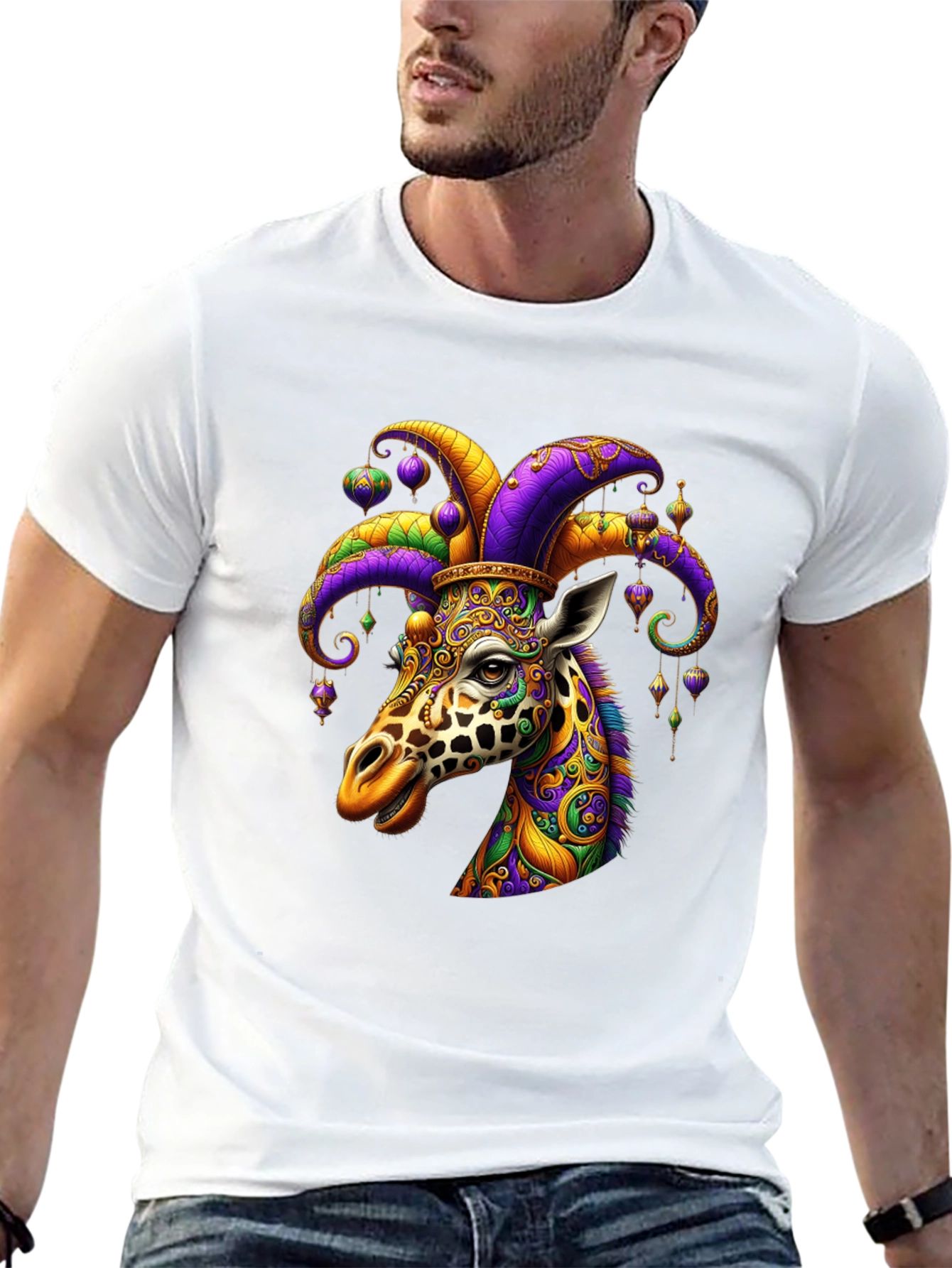 Mardi Gras Giraffe T-Shirt