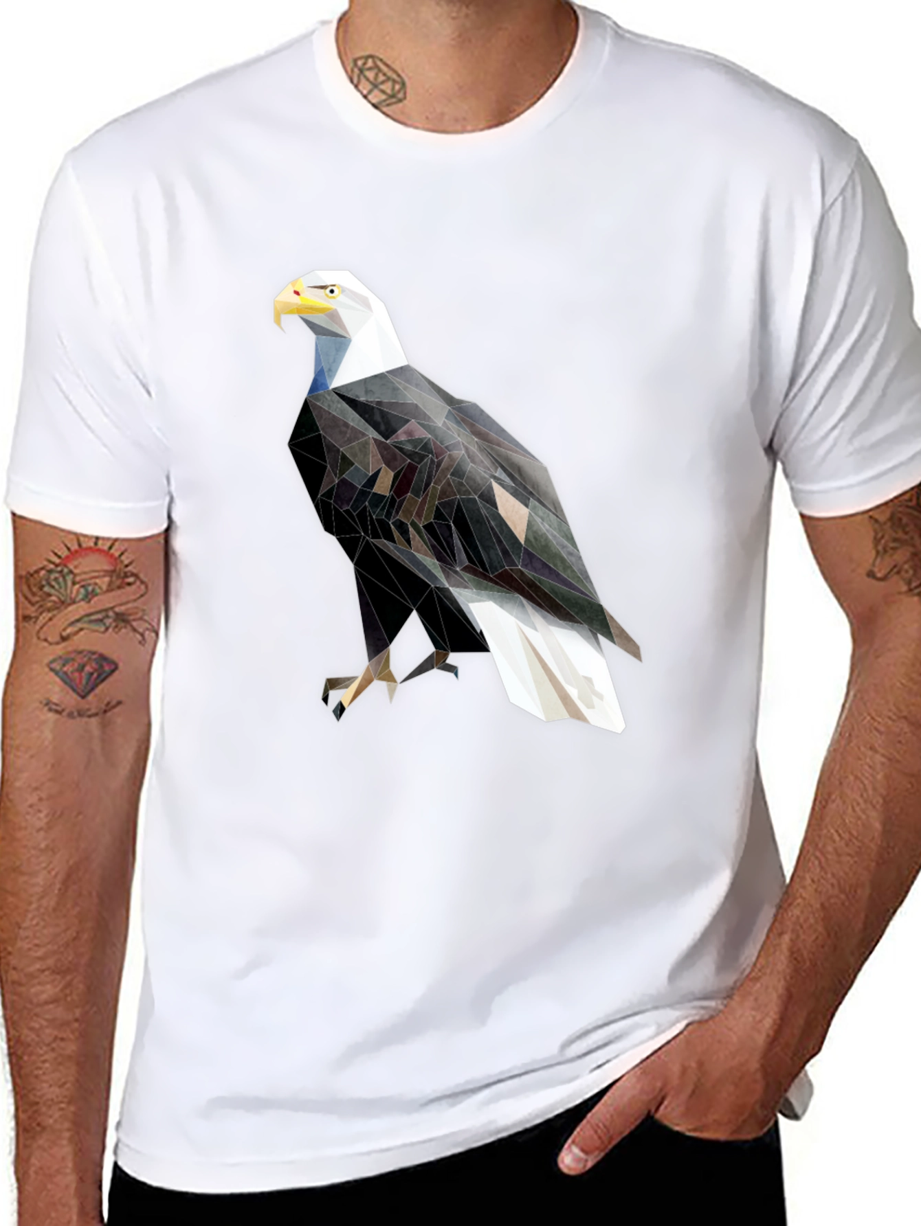 Geometric Eagle Graphic T-Shirt