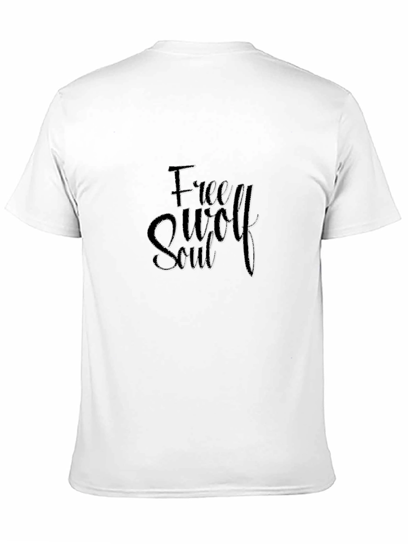 Free Wolf Soul Graphic Black T-Shirt