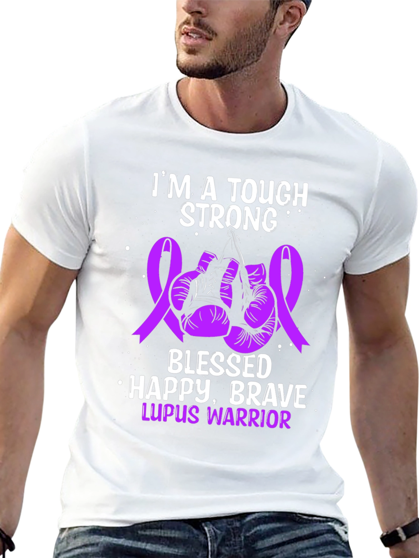 Tough Lupus Warrior Graphic T-Shirt