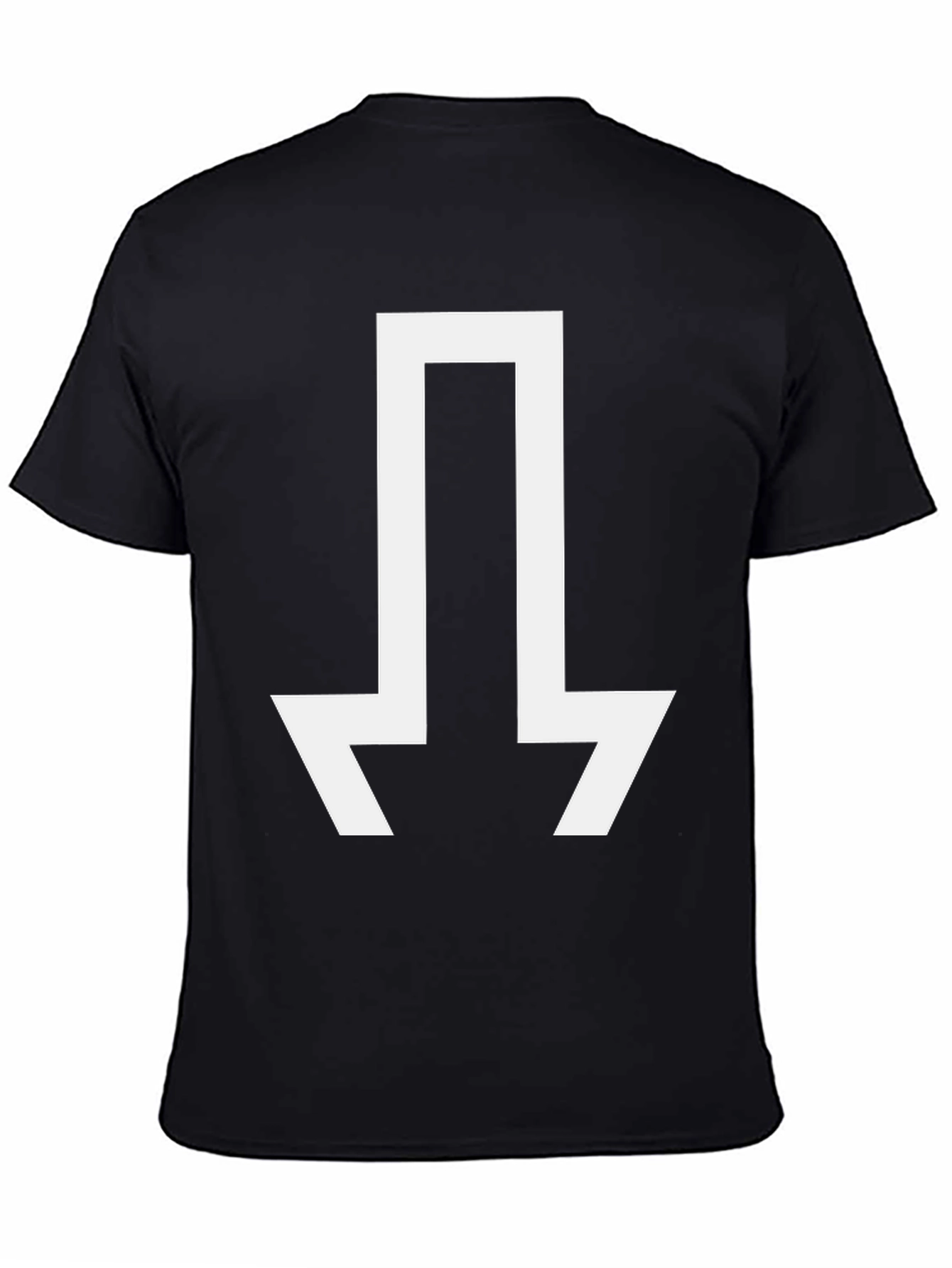 Abstract Arrow Graphic Tee - Casual Black T-Shirt