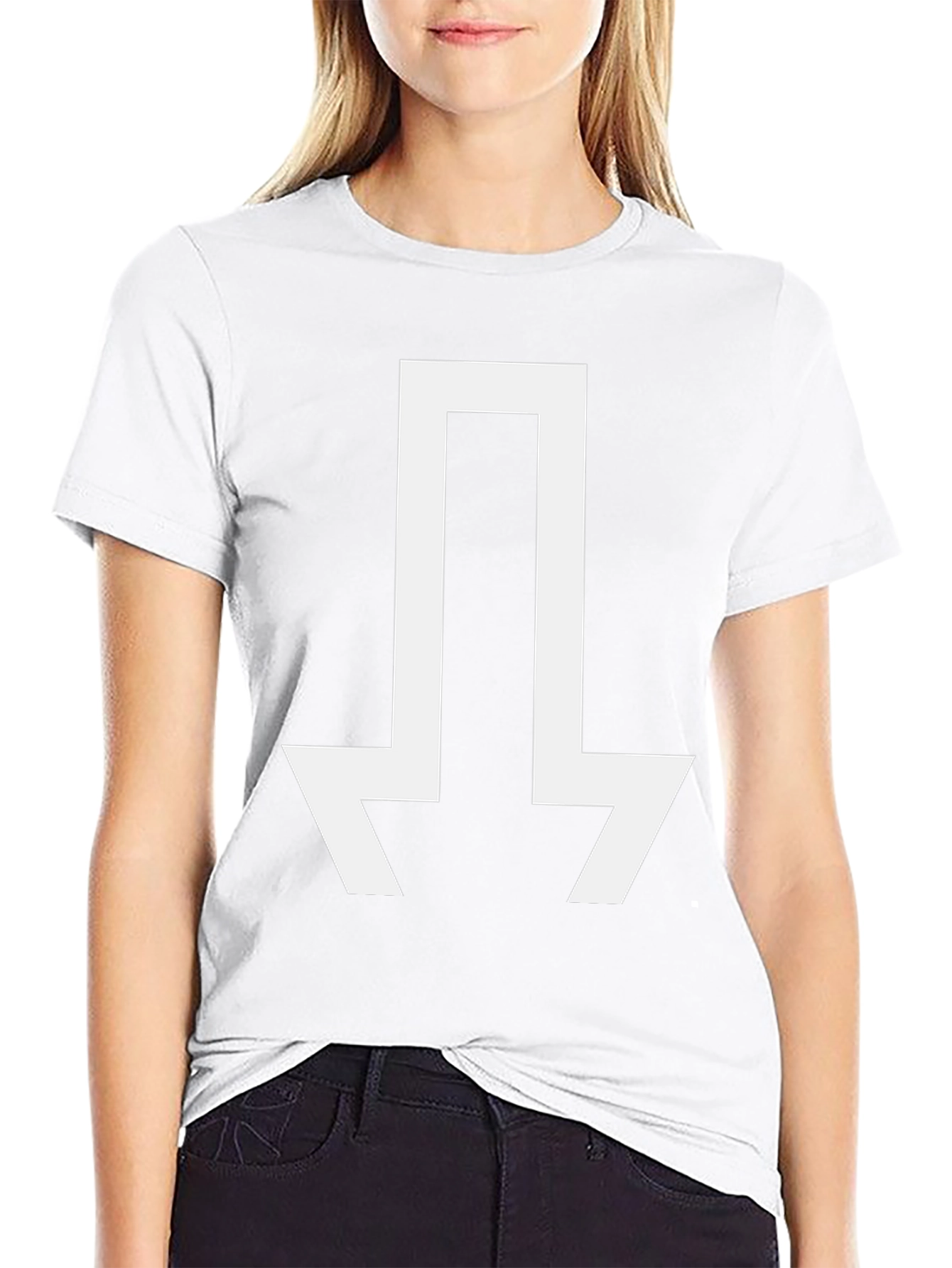 Abstract Arrow Graphic Tee - Casual Black T-Shirt