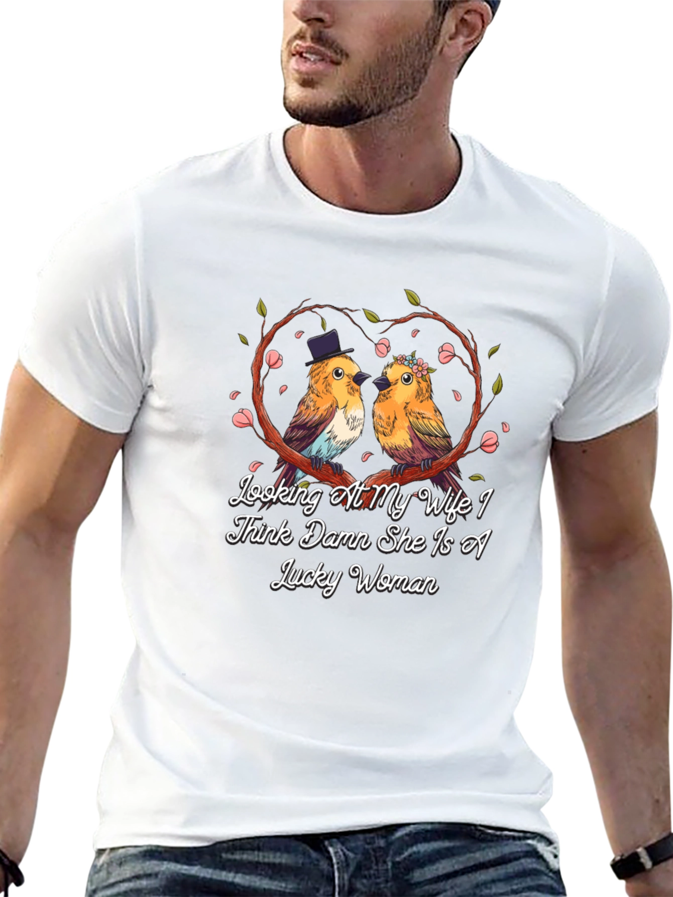 Lucky Wife Birds T-Shirt