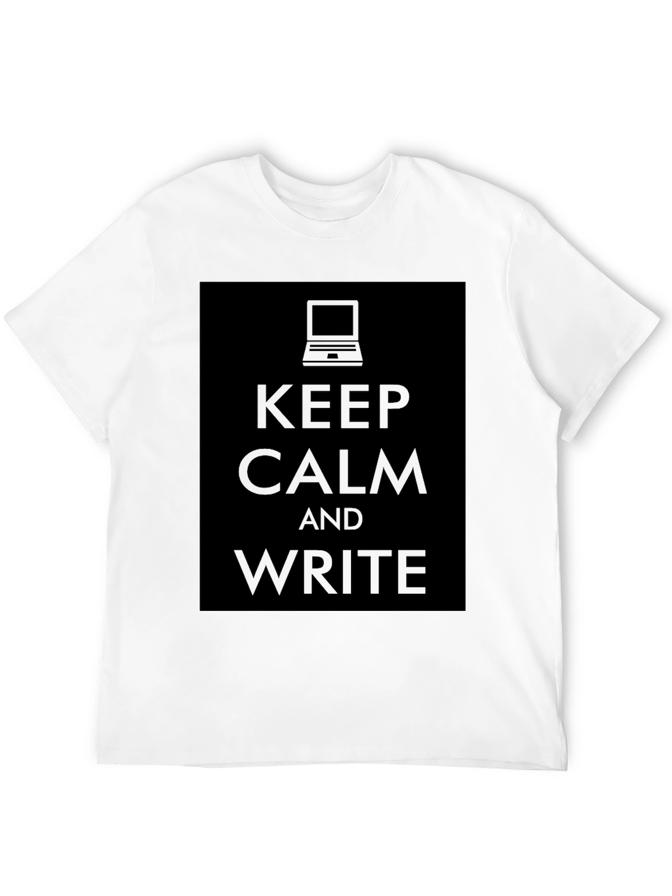 Keep Calm and Write T-Shirt - Laptop Graphic Tee