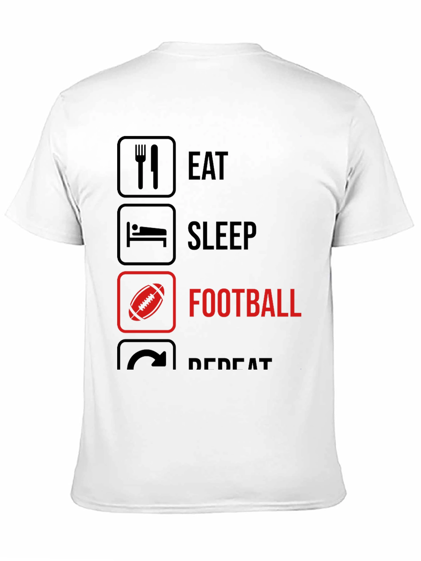 Eat Sleep Football Repeat T-Shirt