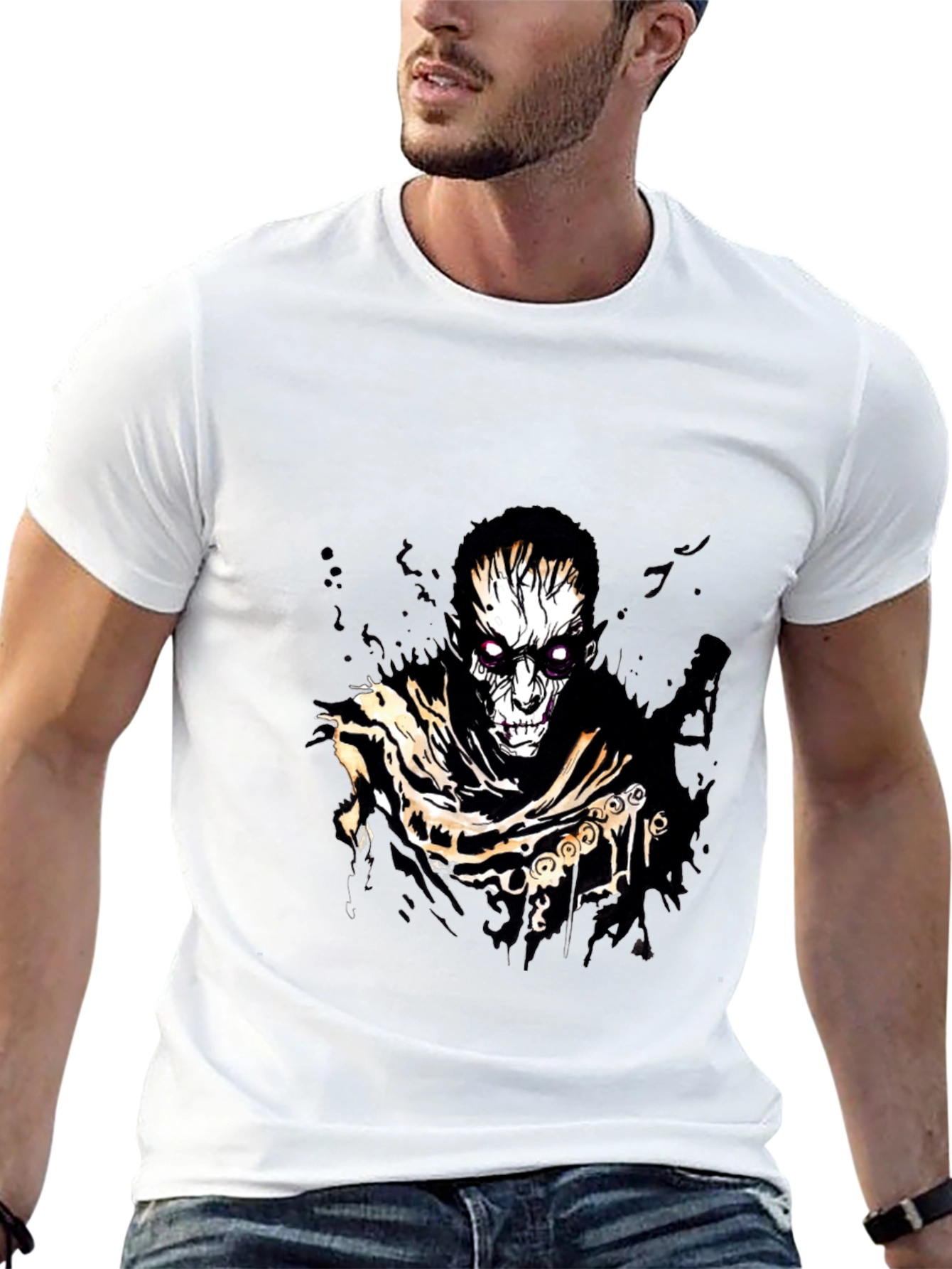 Horror Graphic Print Black T-Shirt