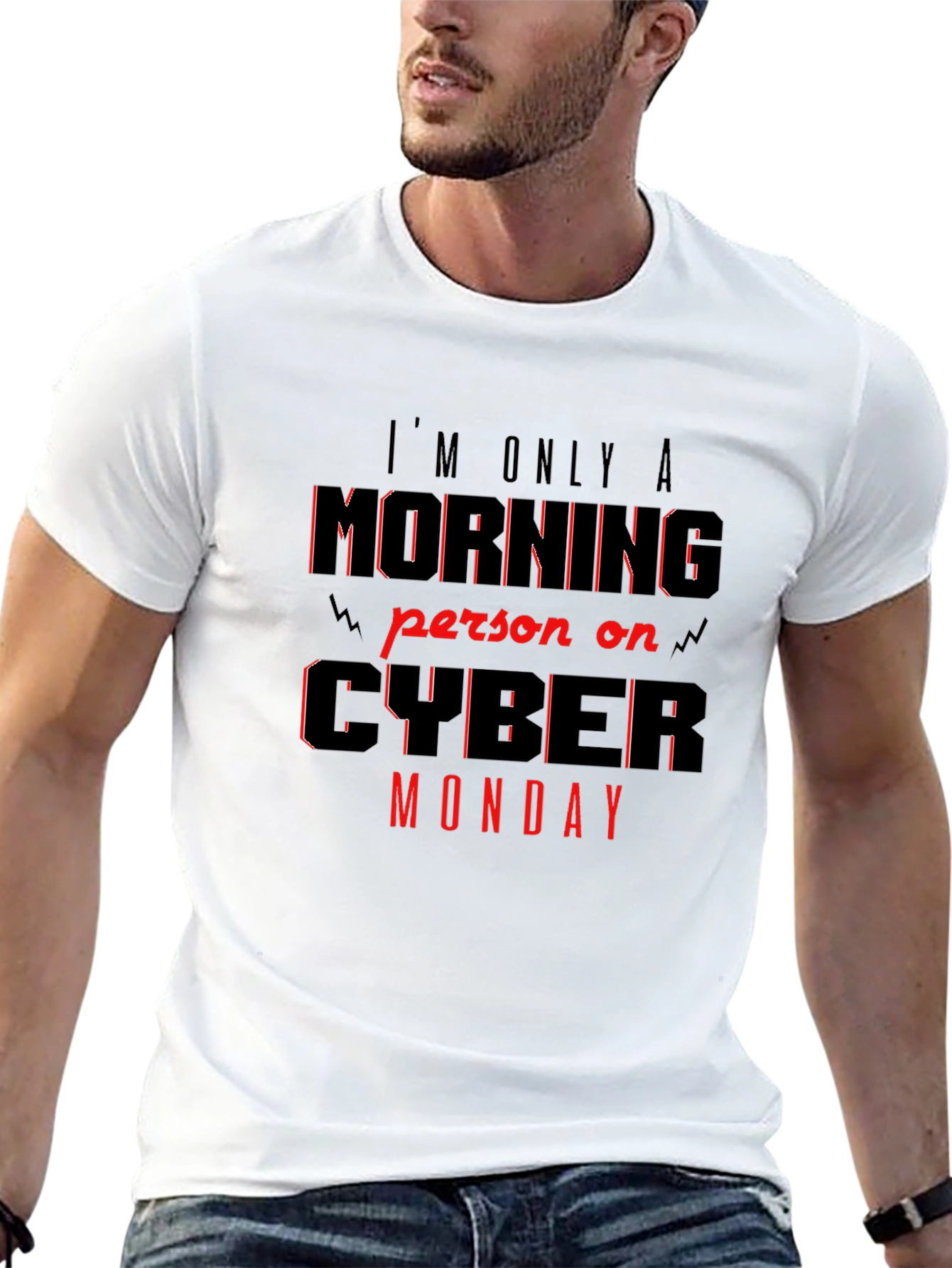 Cyber Monday Morning Person Graphic T-Shirt