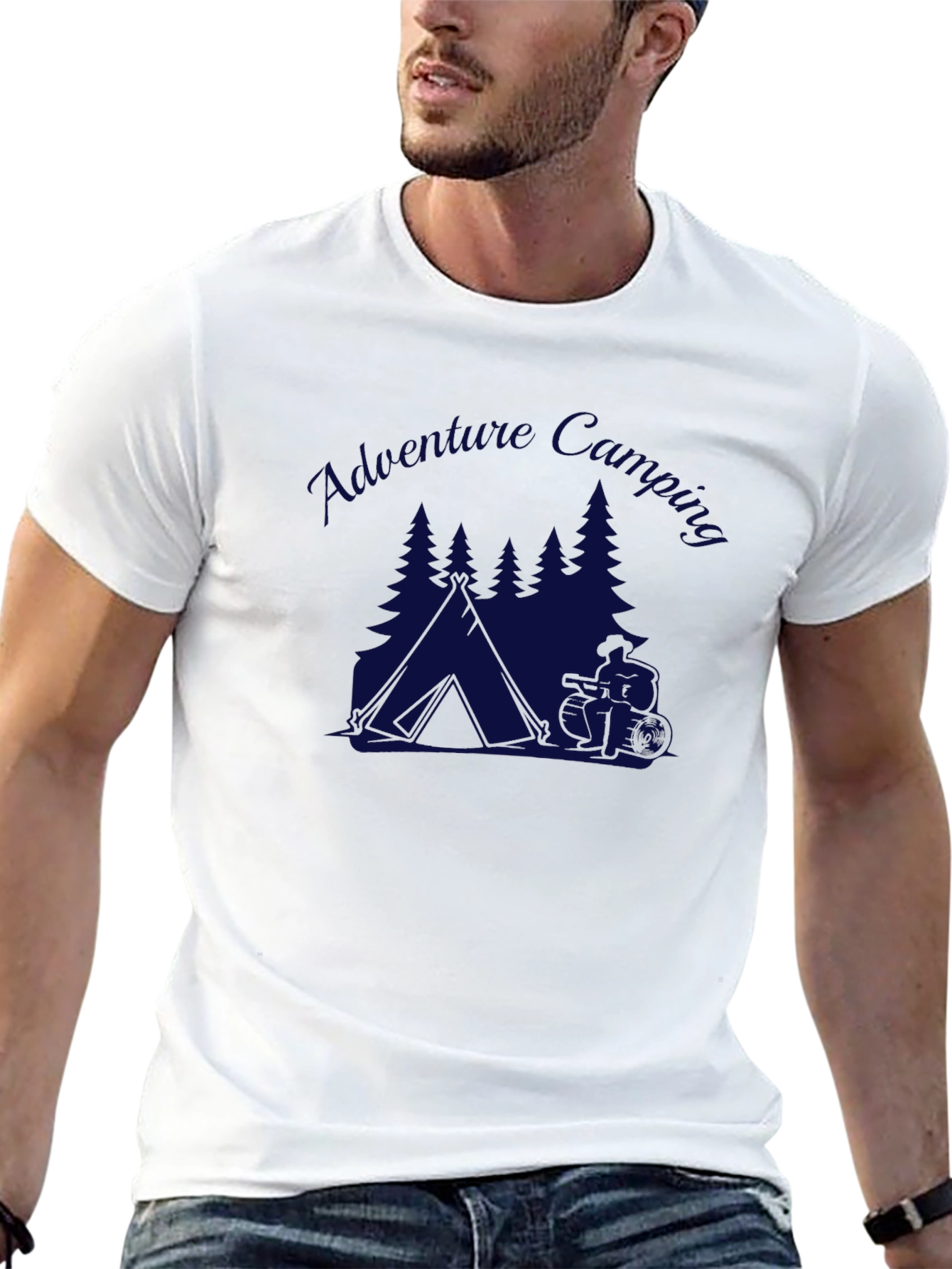 Adventure Camping Graphic Tee - Black