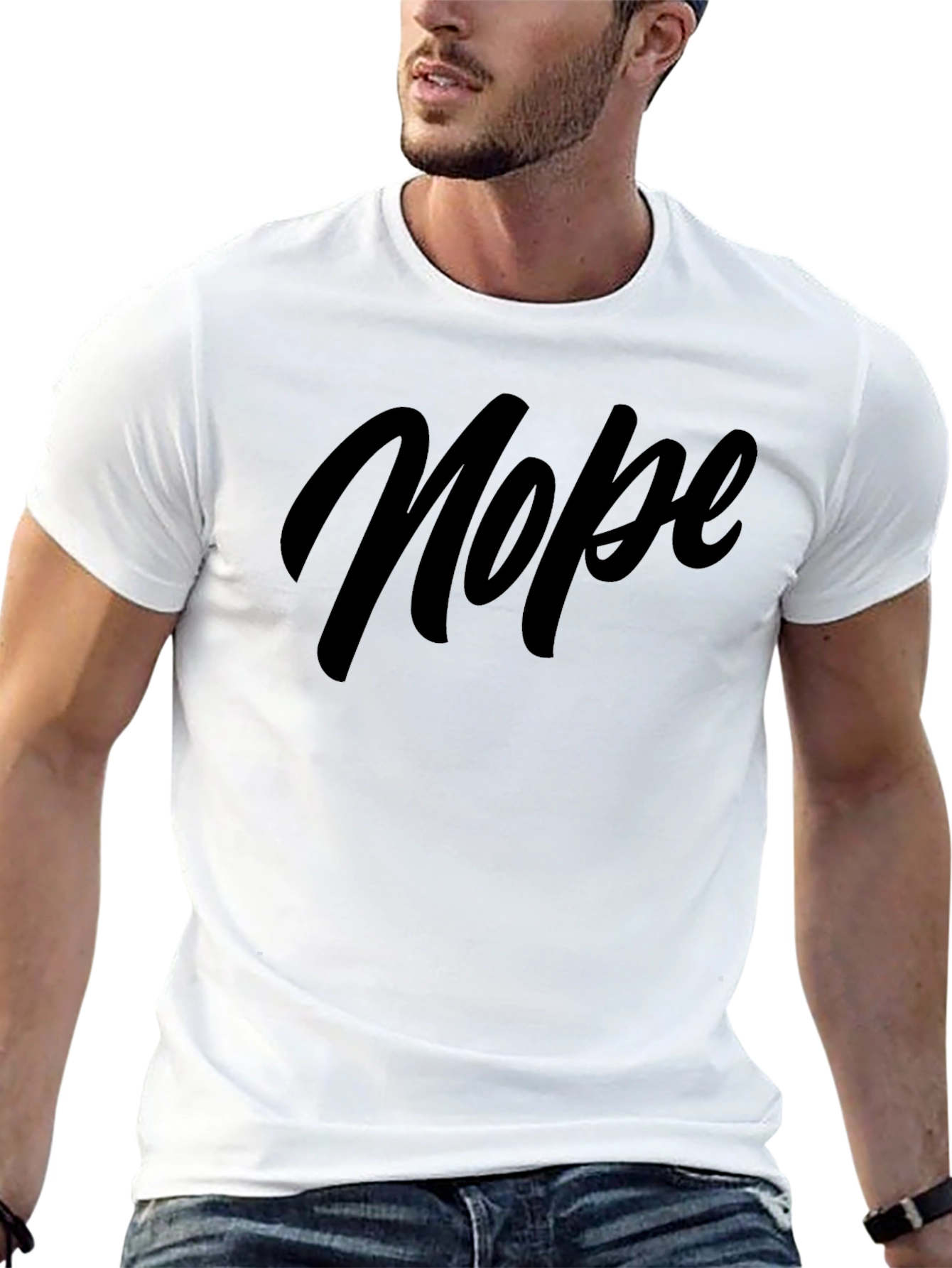 Nope Graphic T-Shirt - Mens Black Tee