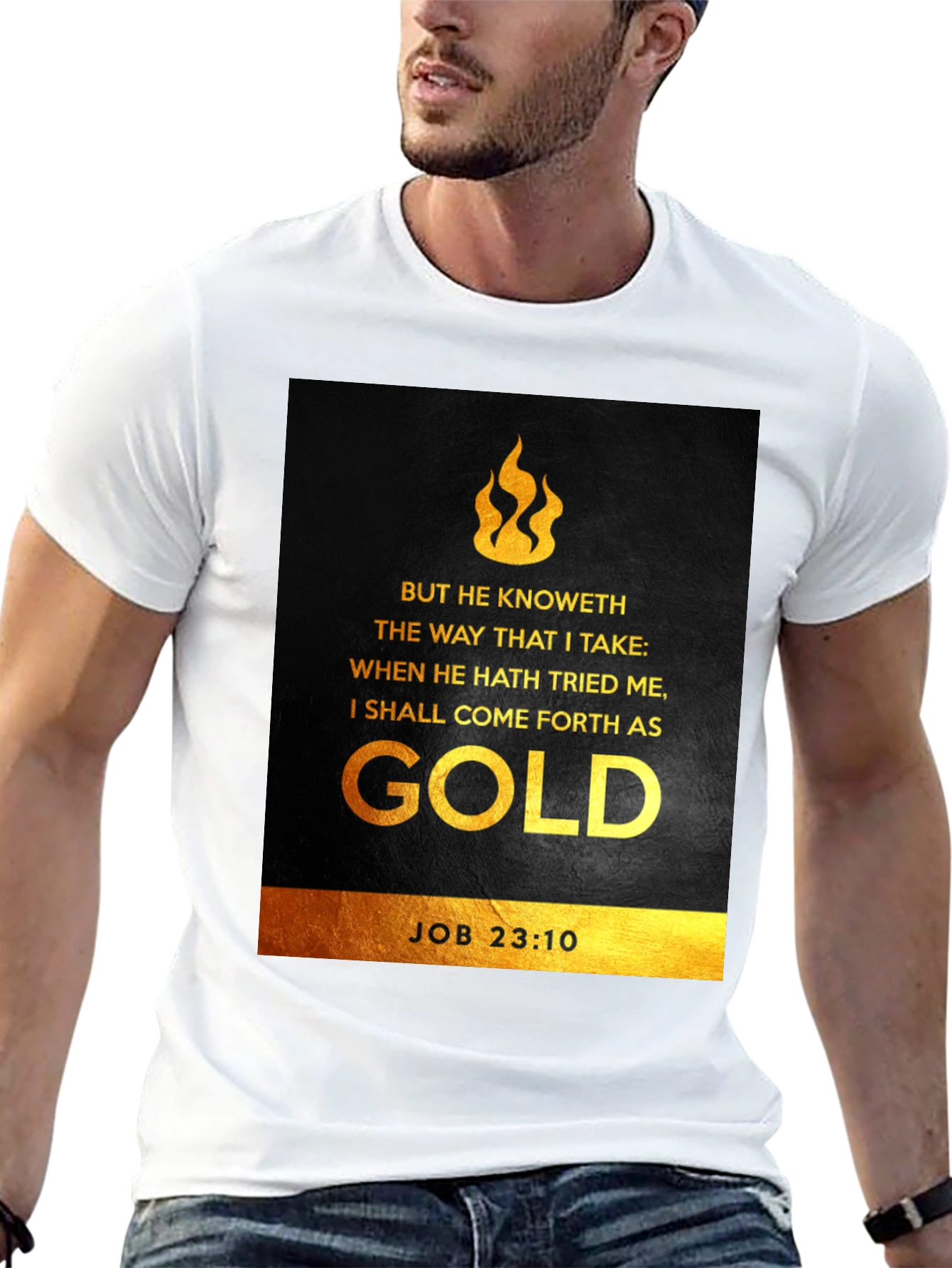 But He Knoweth T-Shirt: Bible Verse Job 23:10 Tee