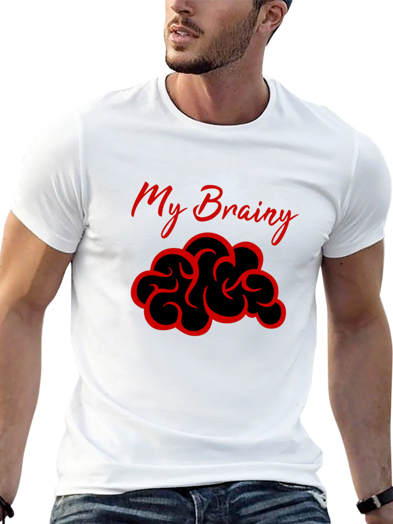 My Brainy Tee - Funny Graphic Novelty T-Shirt