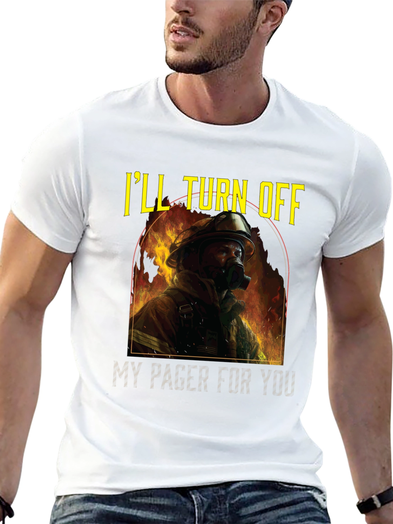 Firefighter Love Tee: Ill Turn Off My Pager