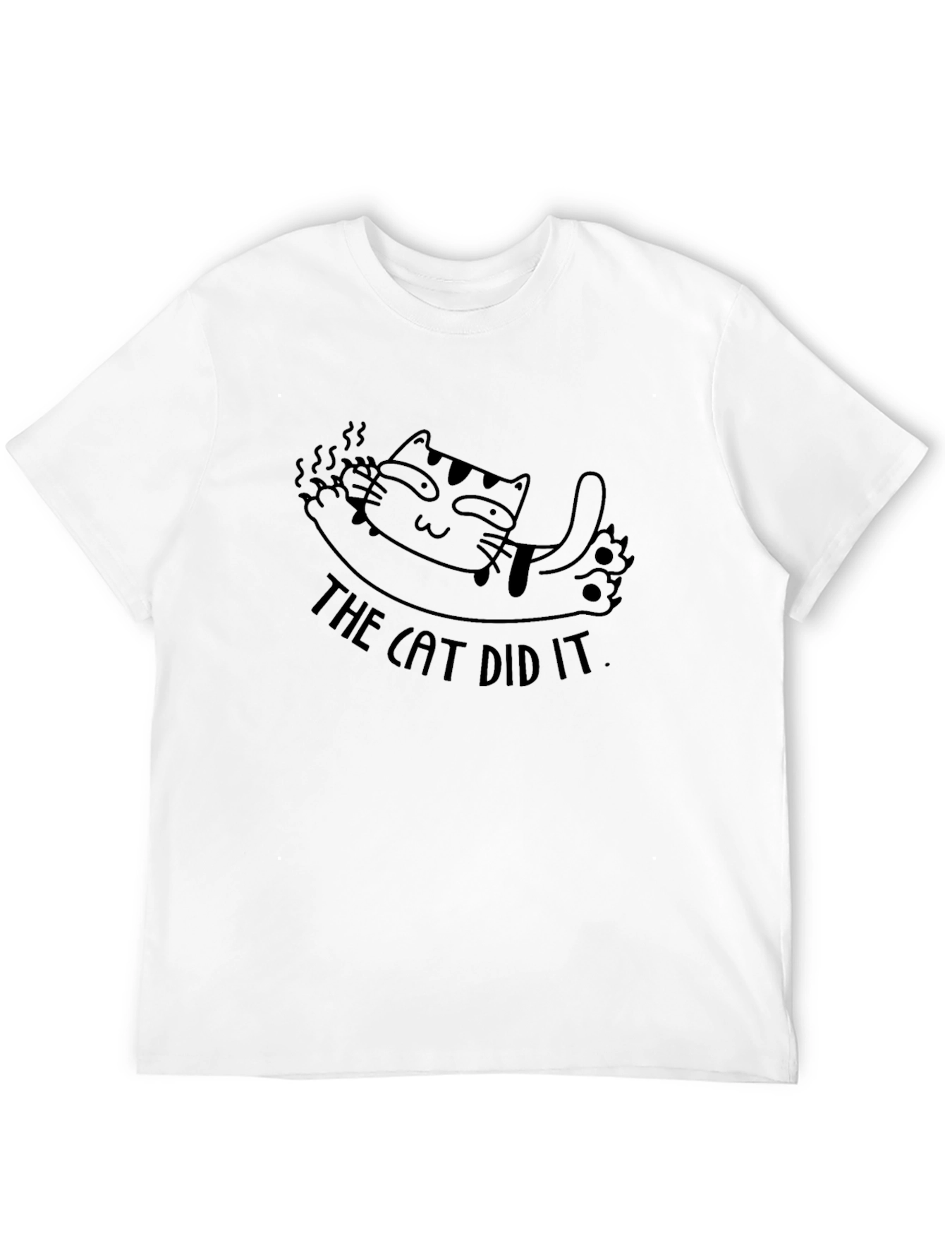 The Cat Did It T-Shirt - Funny Graphic Tee