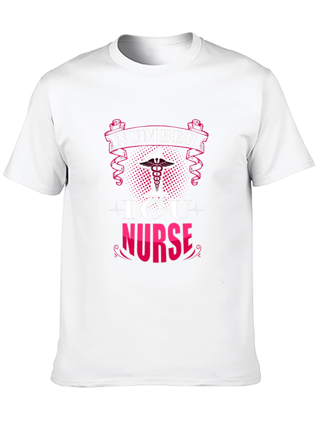 Number One ICU Nurse Black T-Shirt