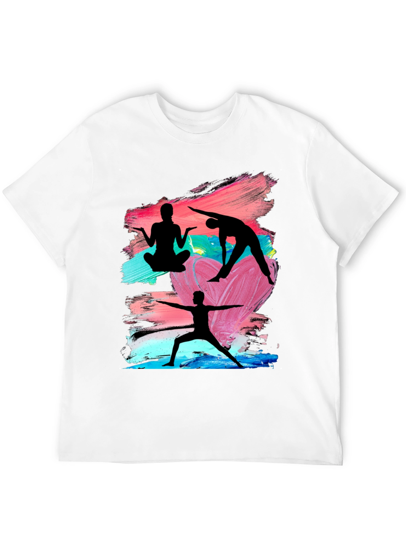 Yoga Silhouette Graphic Black T-Shirt