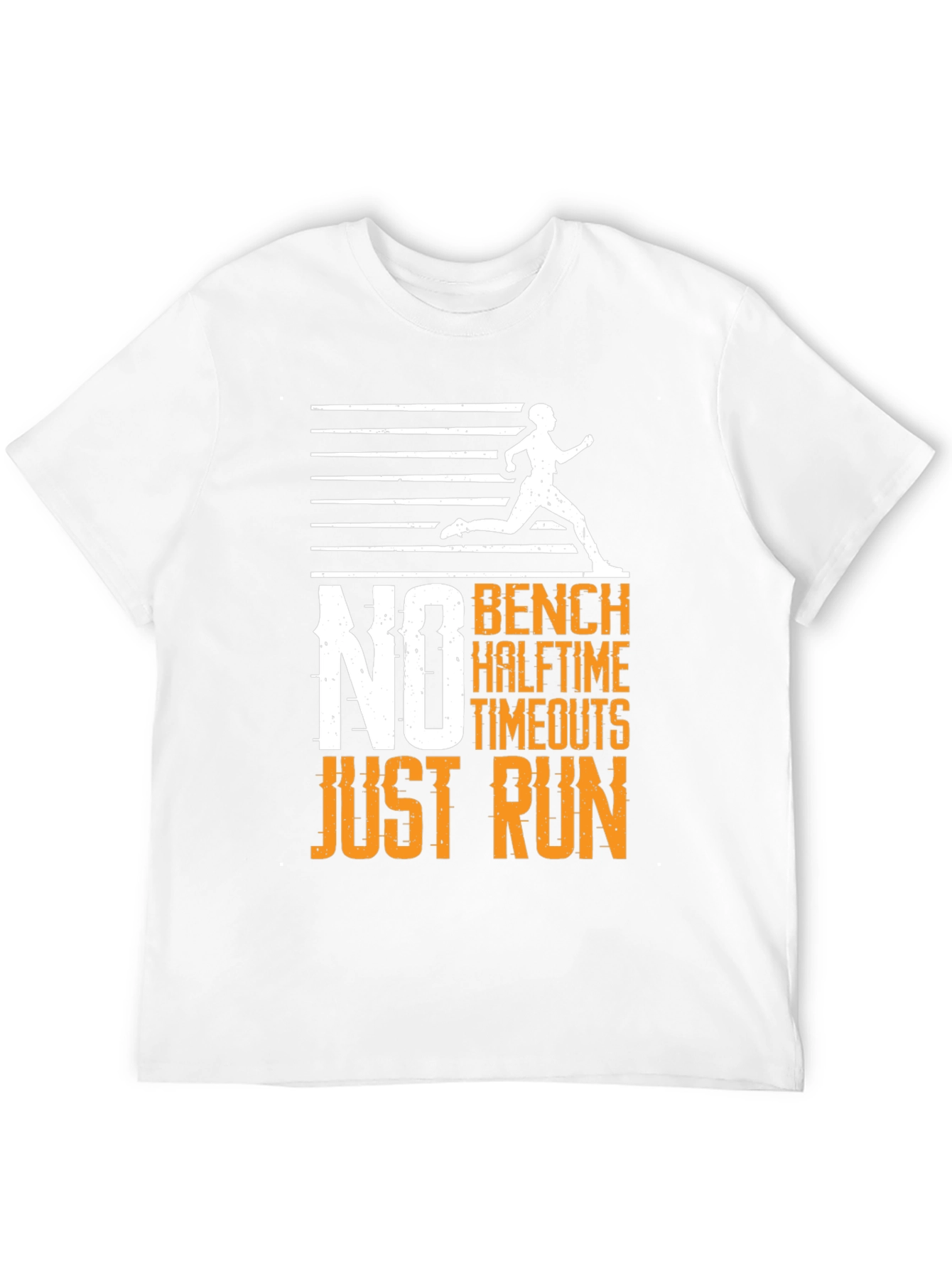 No Bench Just Run Mens Graphic T-Shirt